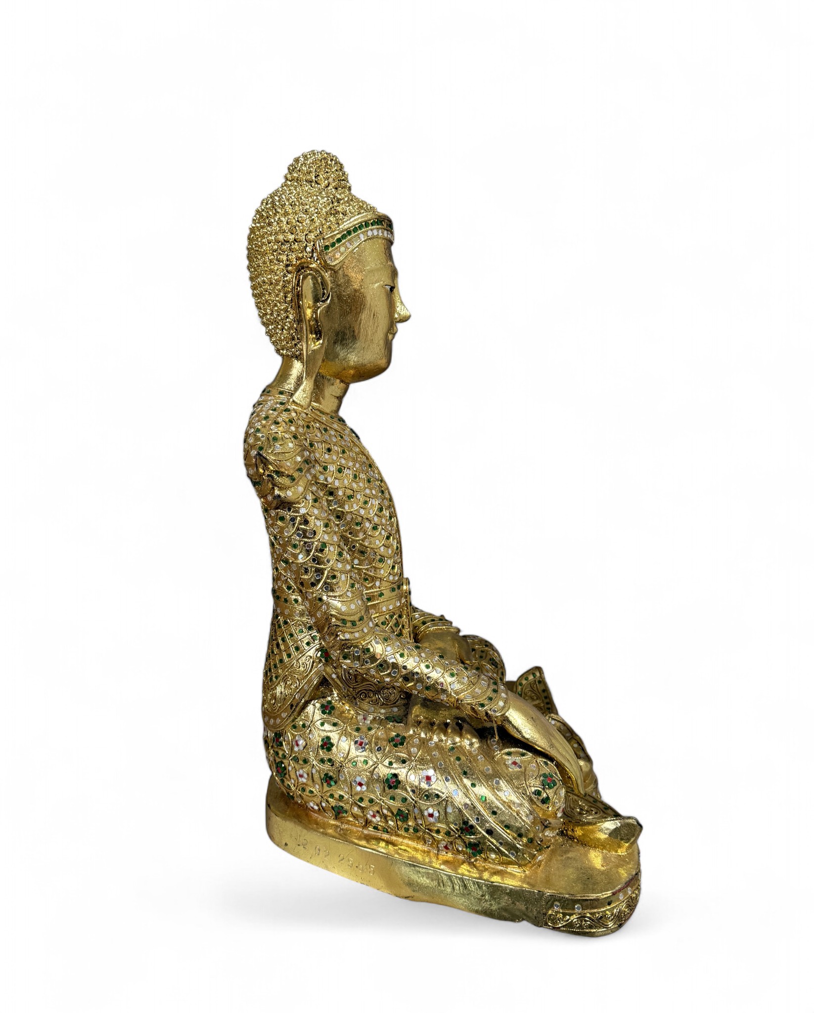 Holz Buddha Skulptur Thailand - blattvergoldet