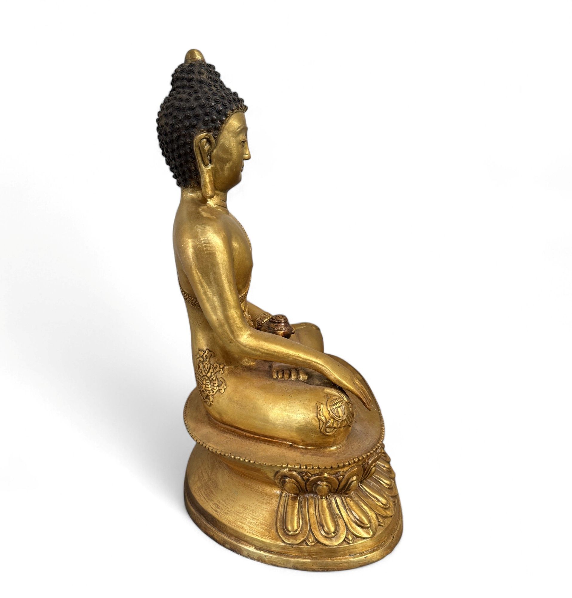 Bronze Buddha Statue 8 buddhistische Glückssymbole