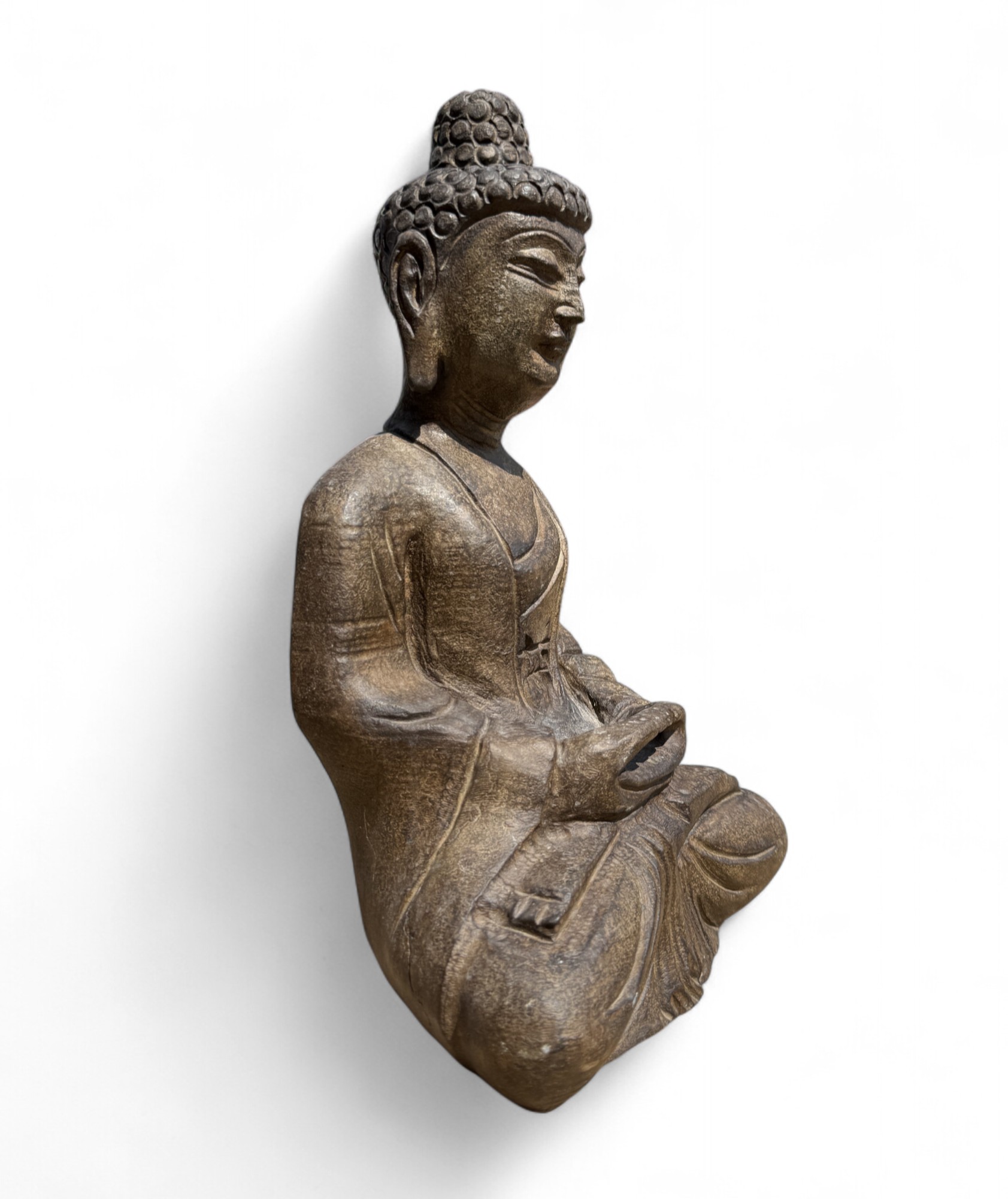 Garten Buddha Statue Naturstein Figur Meditation Geste