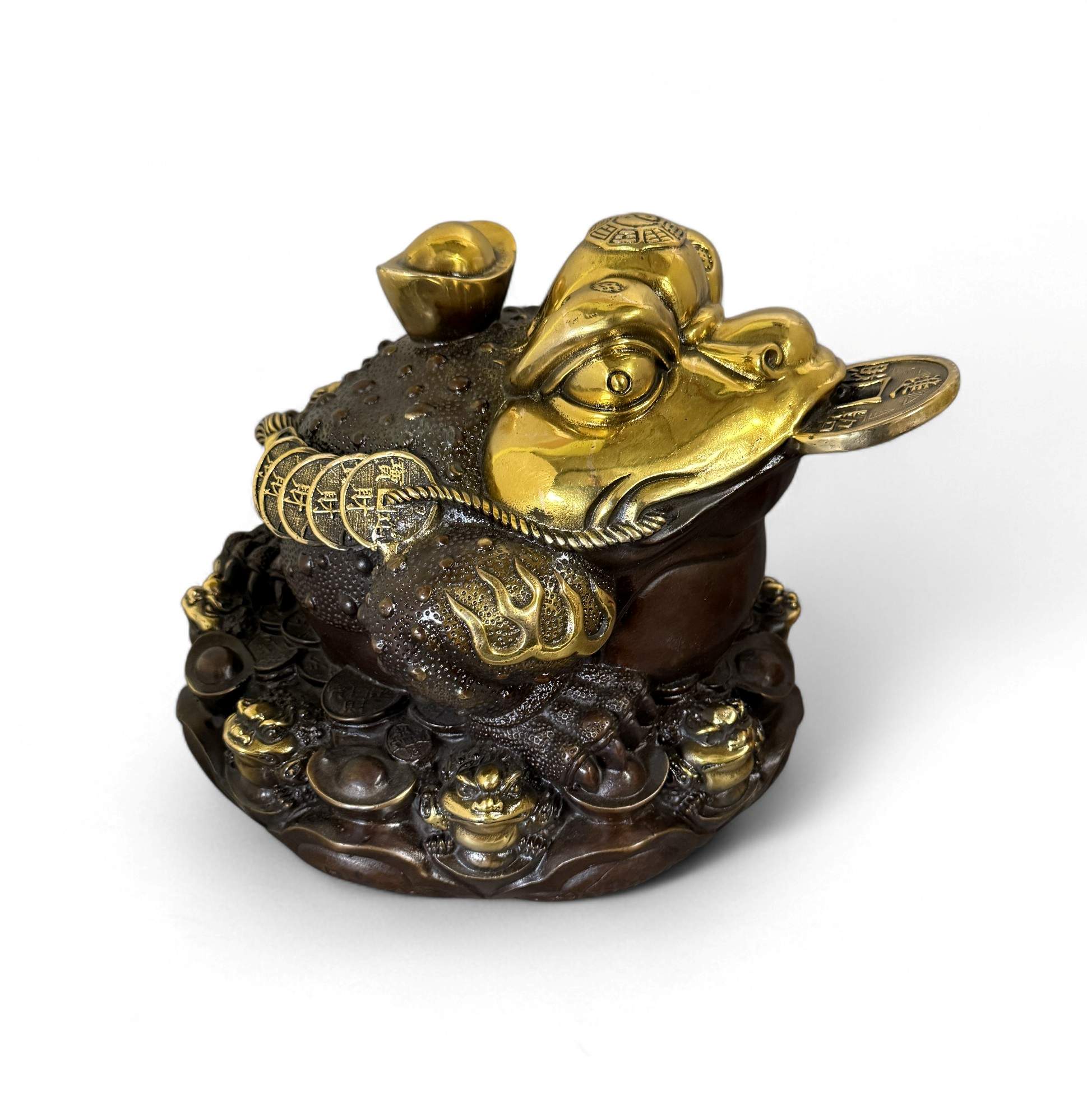 Geldkröte aus Bronze – Traditioneller Feng Shui Frosch