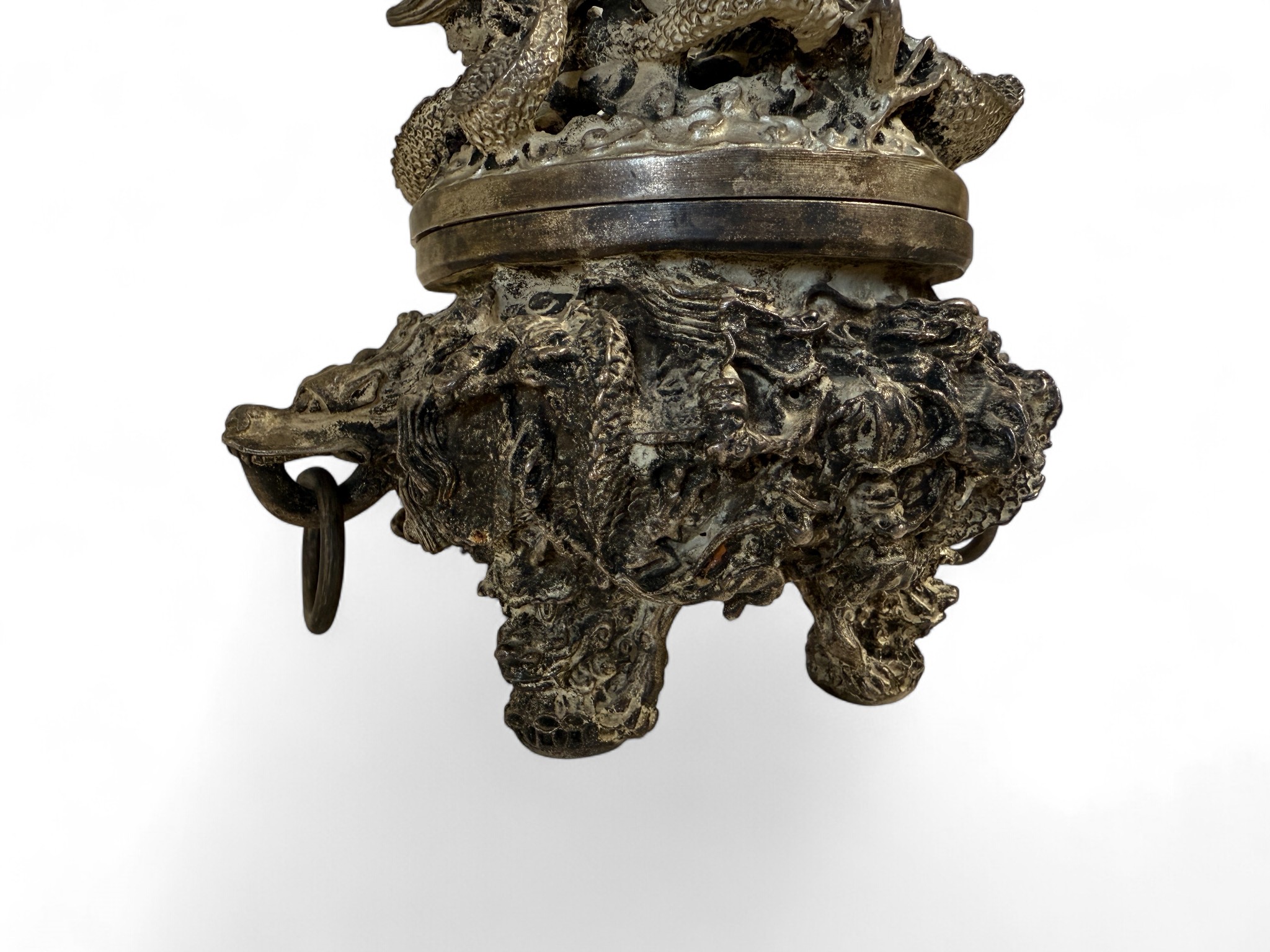 Räuchergefäß Drachen verziert - Bronze Gefäß