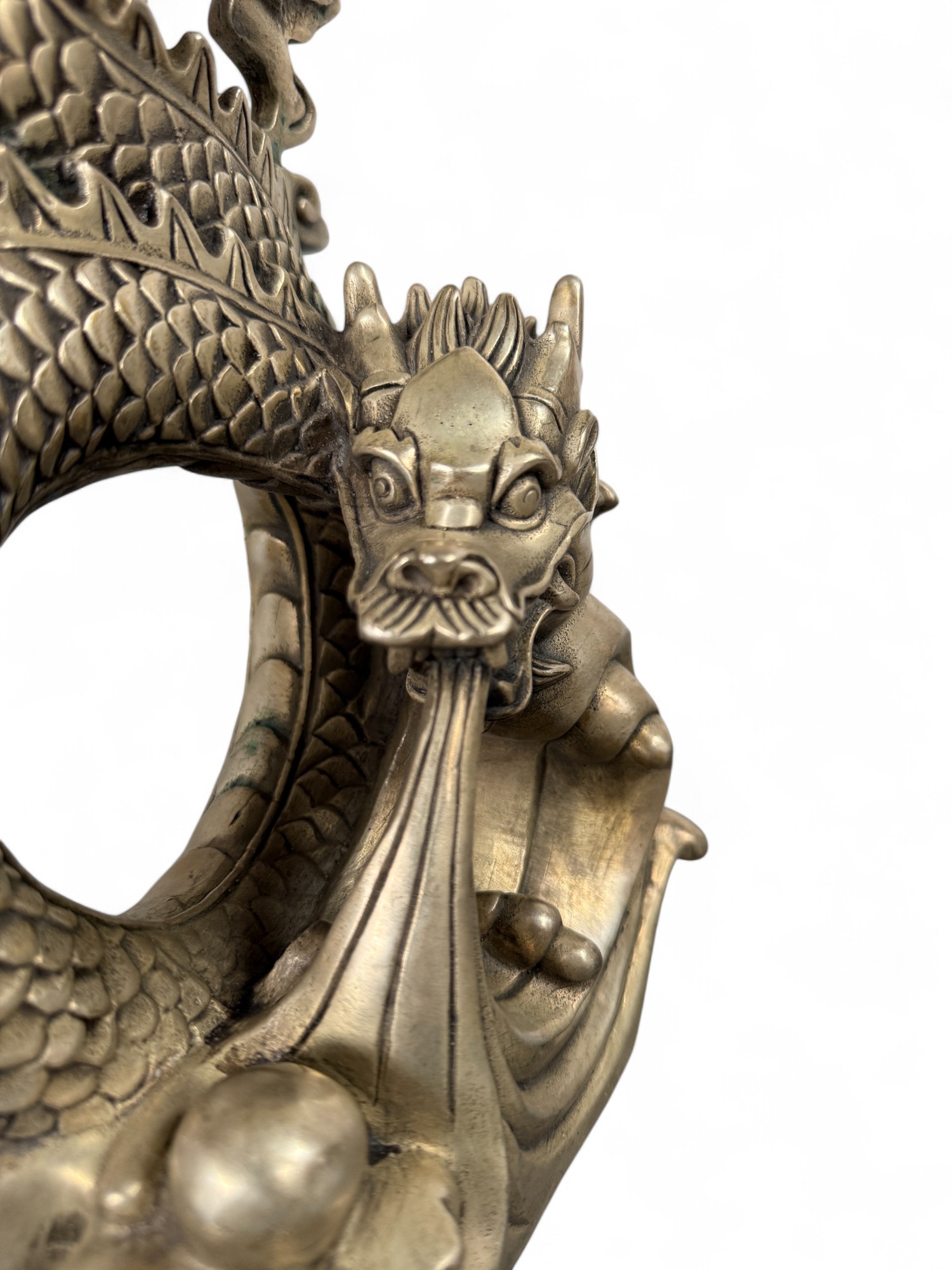 China Bronze Drachen Figur 35,5 cm groß