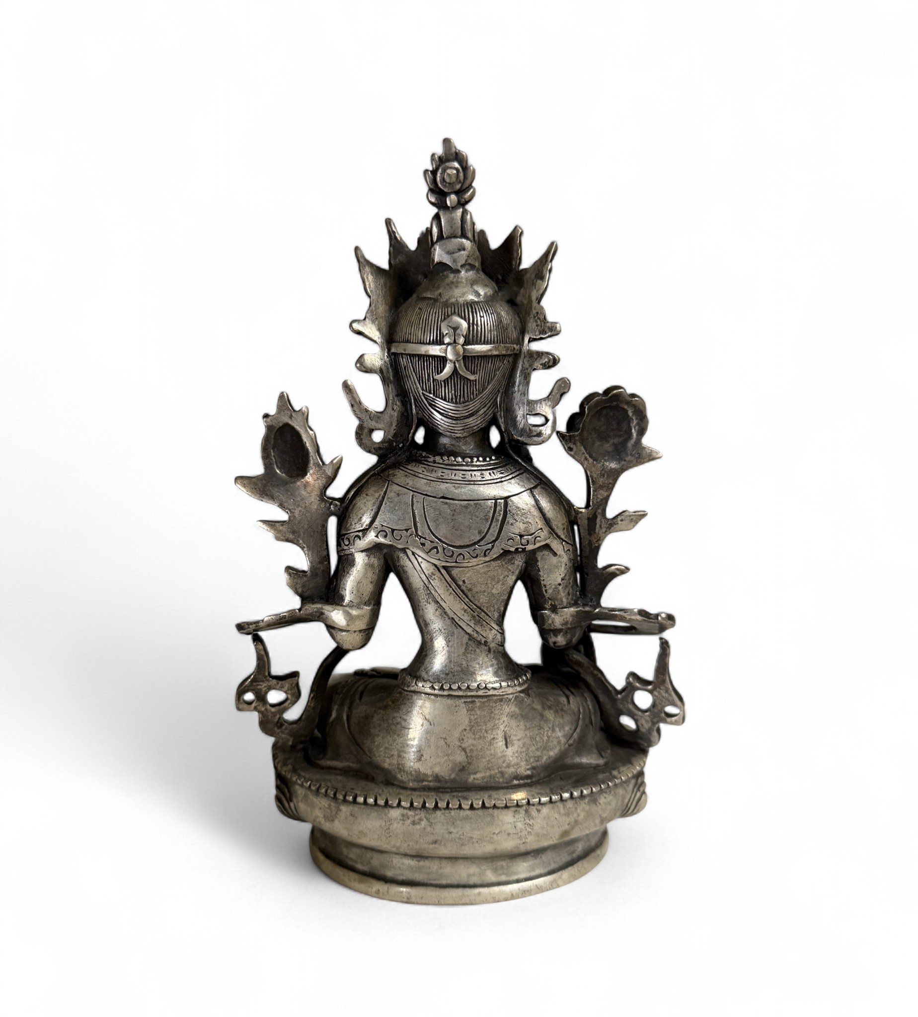Weiße Tara Figur Bronze Tibet/China 21 cm
