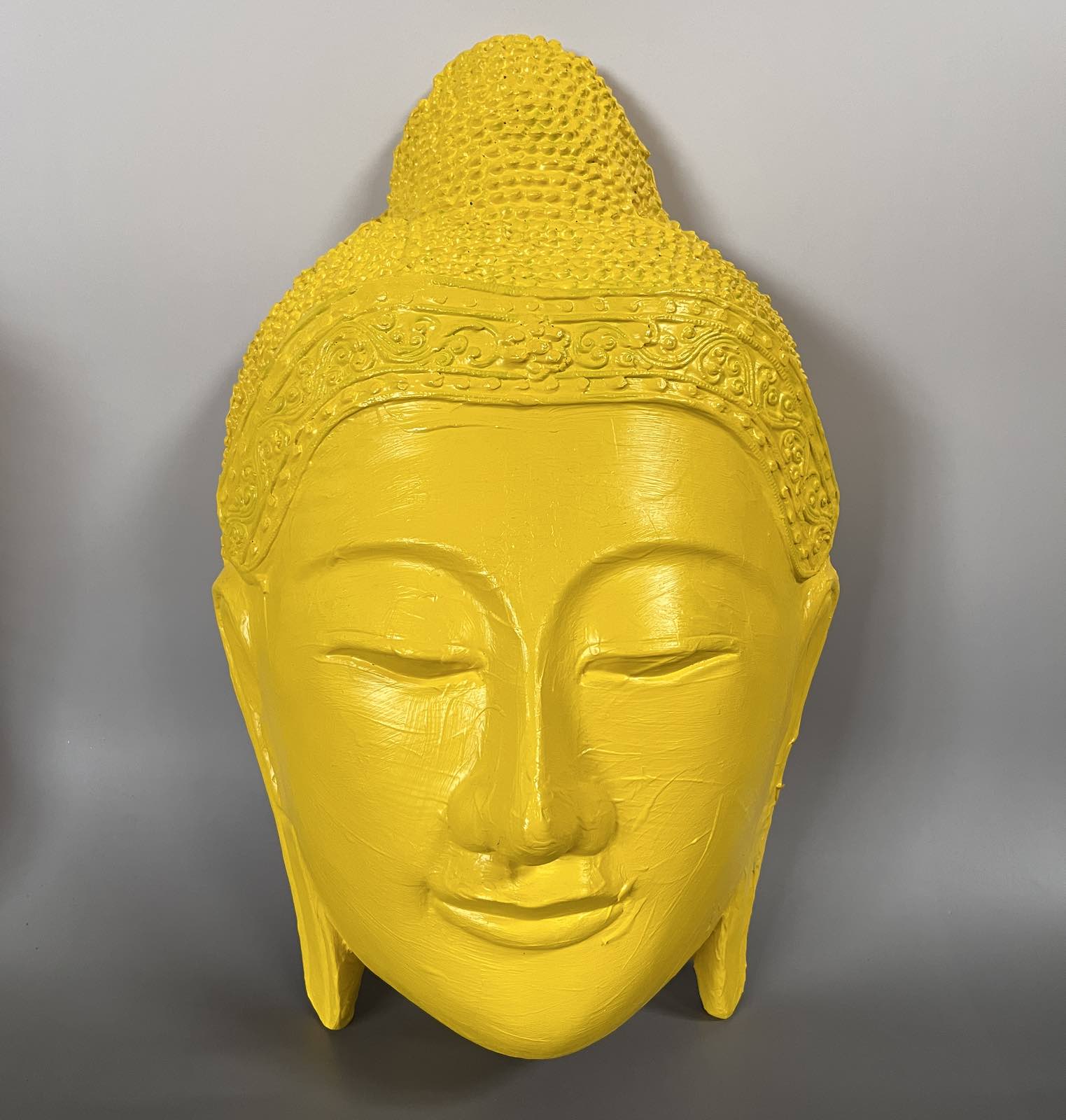 Buddha Kopf Maske Holz Skulptur Thailand 50cm groß
