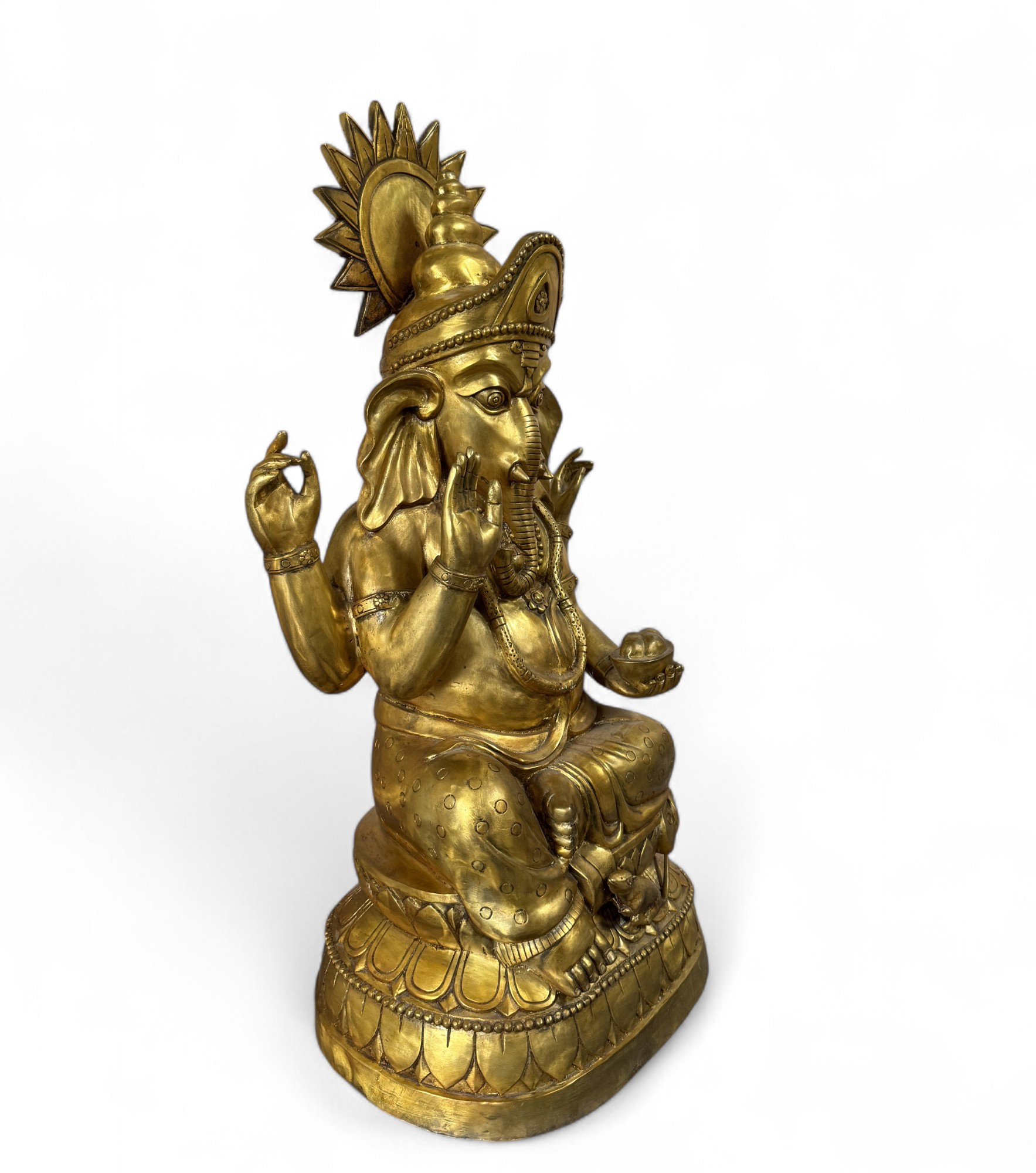 Große Ganesha Statue aus Bronze – 74 cm – ca. 30–40 Jahre alt
