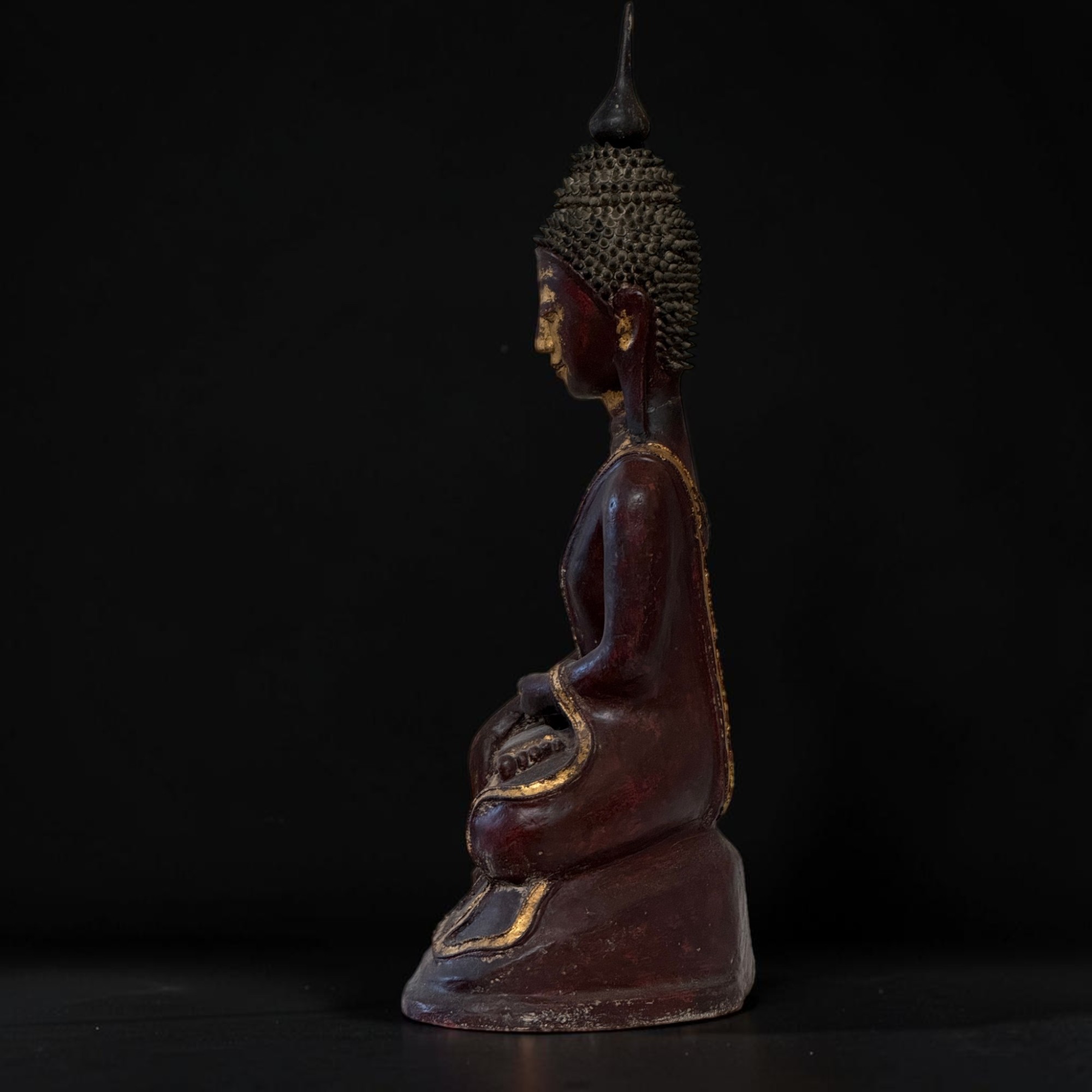Lacquerware Buddha Statue Burma Skulptur 73 cm groß