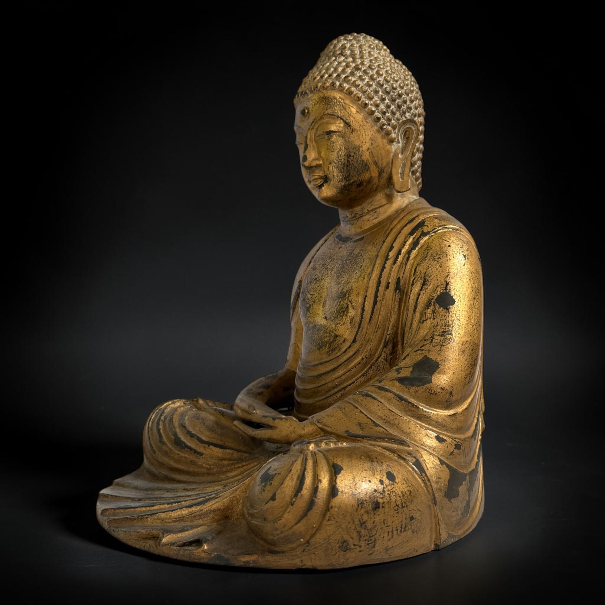Bronze Amida Buddha Kamakura Daibutsu - Japanische Figur - Unikat 34 cm / 4,5 kg