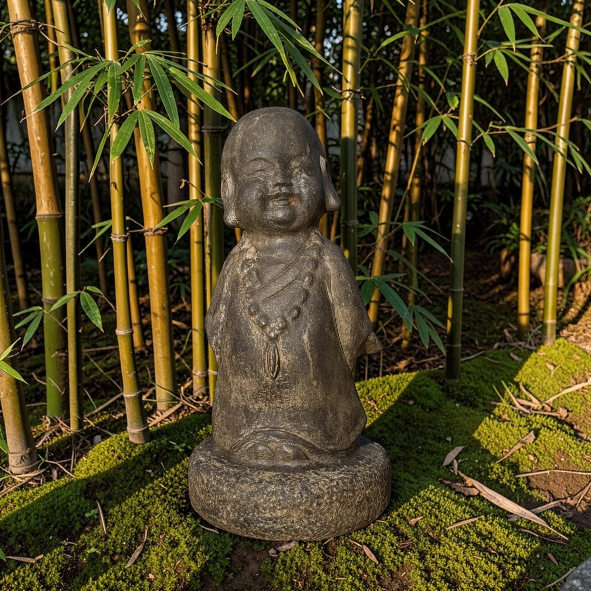 Garten Mönch Skulptur aus Naturstein - China - 40 cm groß