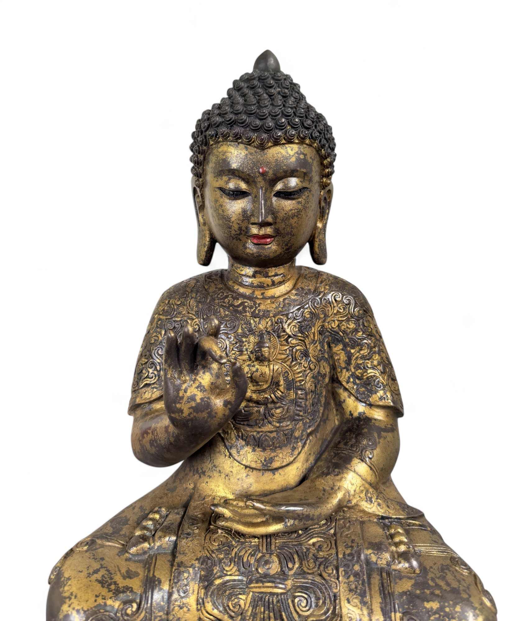 Buddha Figur Bronze Skulptur Karana Mudra Statue 41 cm groß