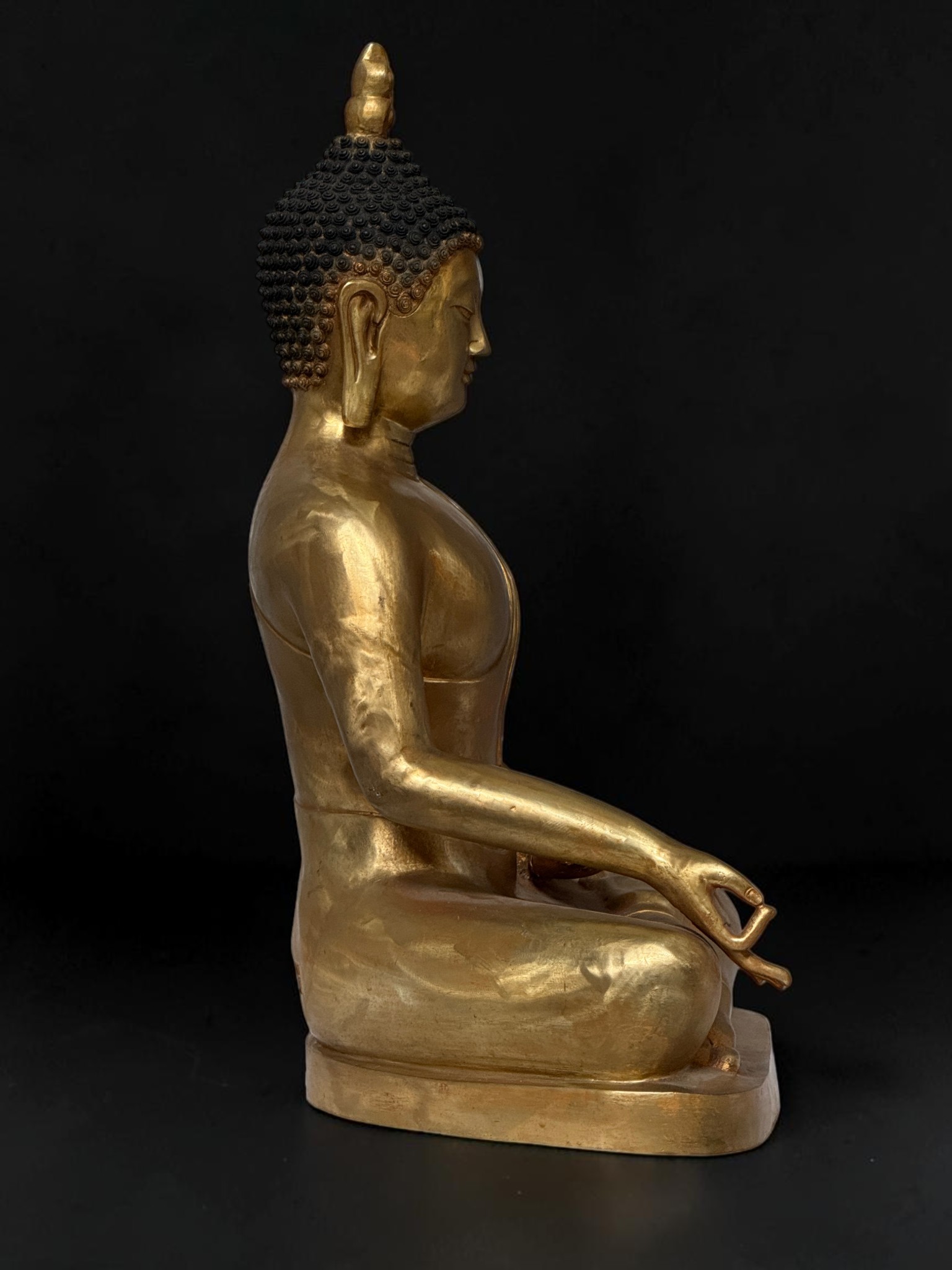 Große Bronze Buddha Statue mit Vitarka Mudra Tibet-China 60 cm