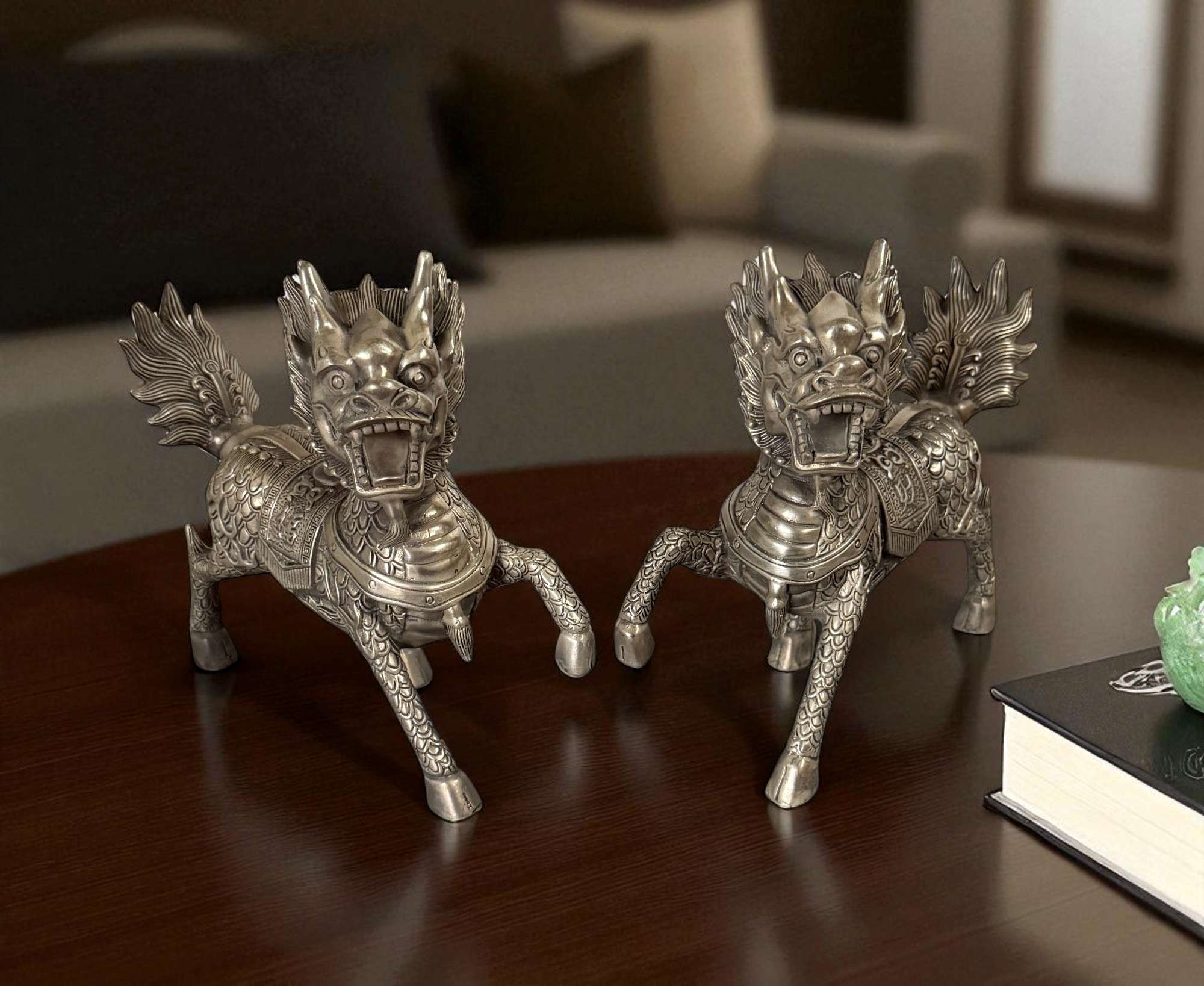 Qilin Drachen-Löwen aus Bronze – Mythische Glücks- & Schutzsymbole