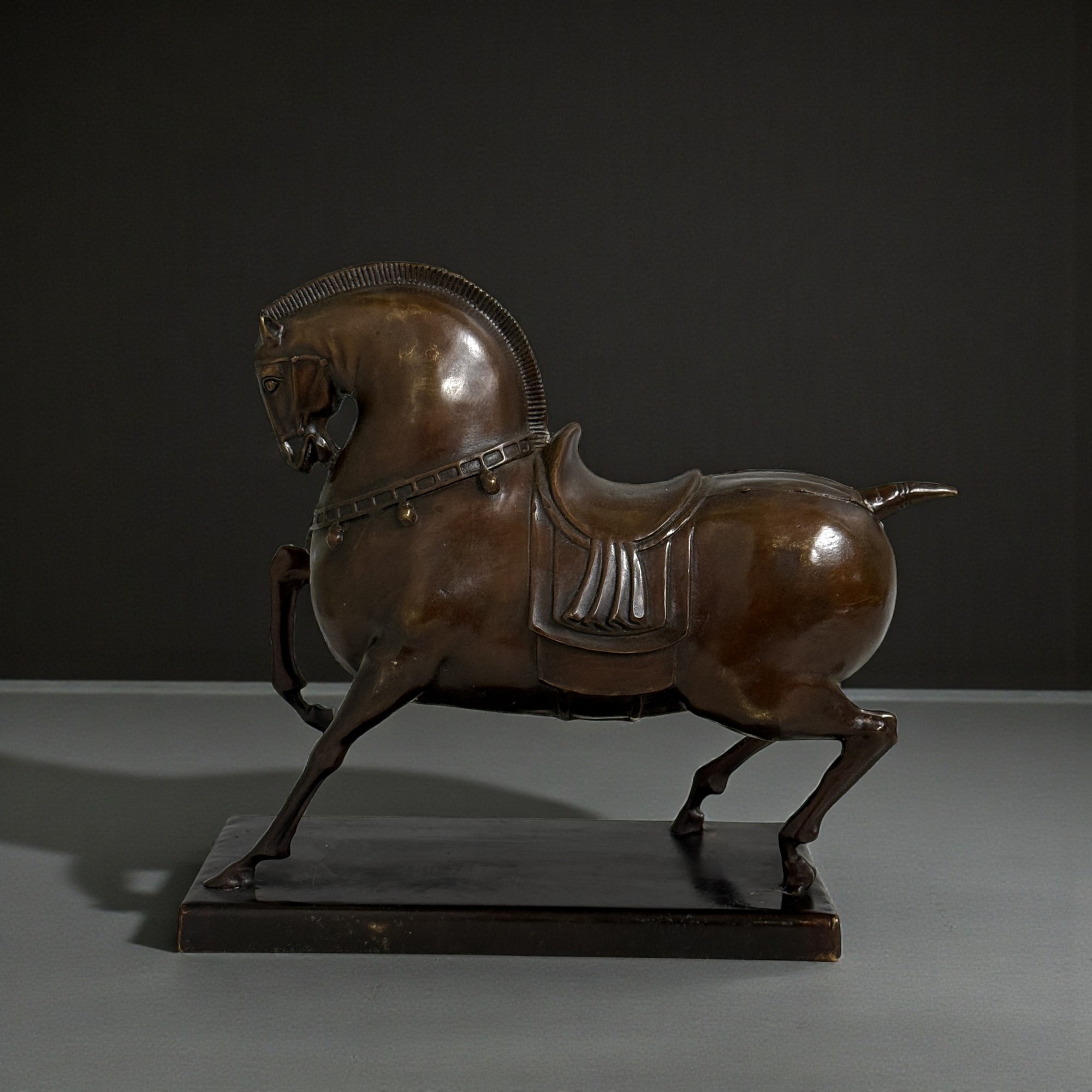 Pferde Skulptur Bronze Figur chines. Tierkreiszeichen