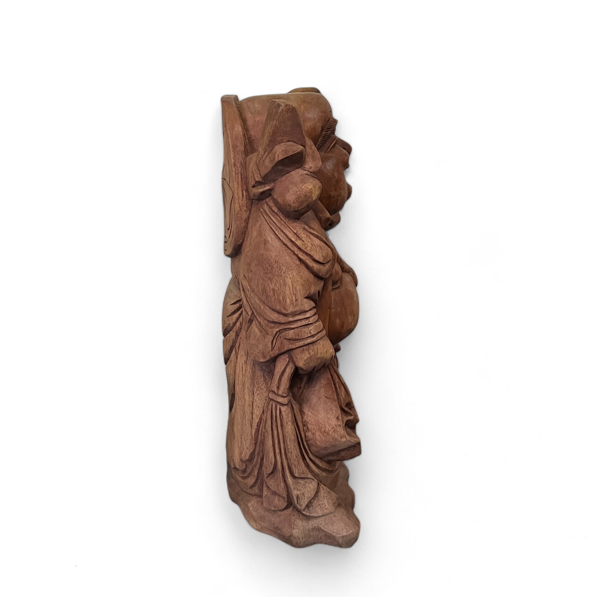 Große Happy Buddha Figur aus Holz (51cm) Reichtumsbuddha