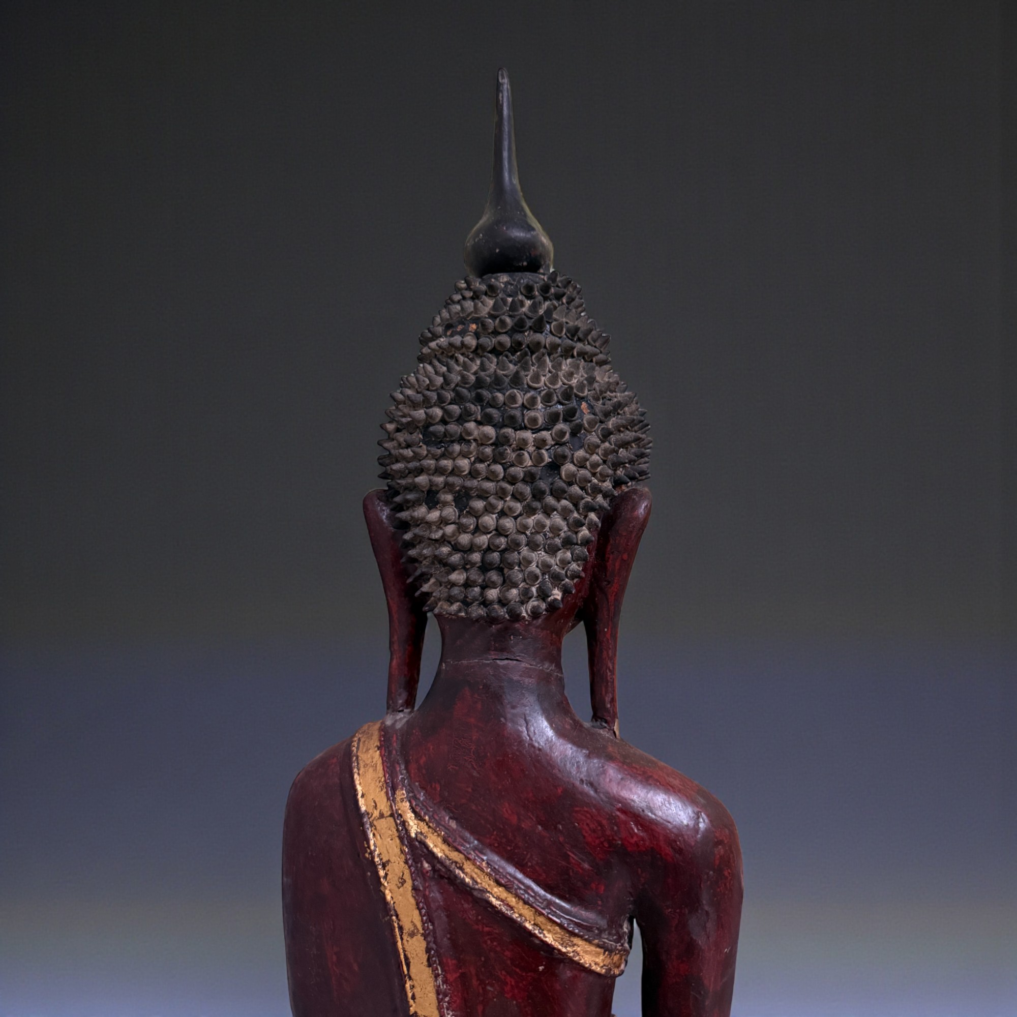 Lacquerware Buddha Statue Burma Skulptur 73 cm groß