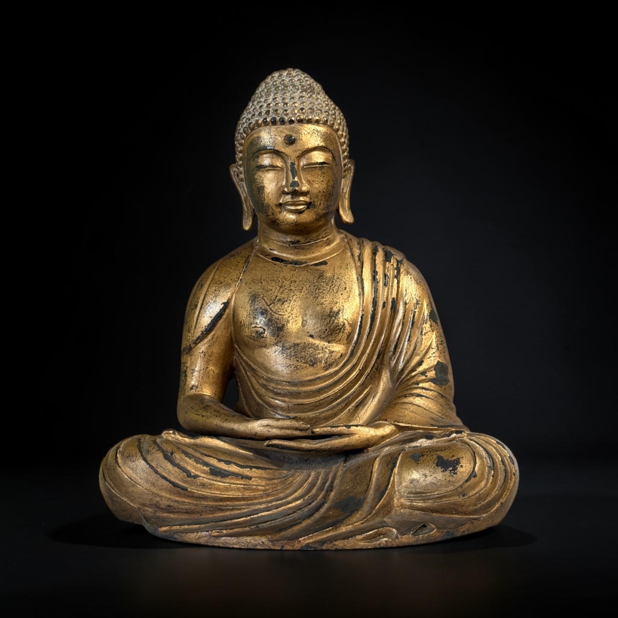 Bronze Amida Buddha Kamakura Daibutsu - Japanische Figur - Unikat 34 cm / 4,5 kg