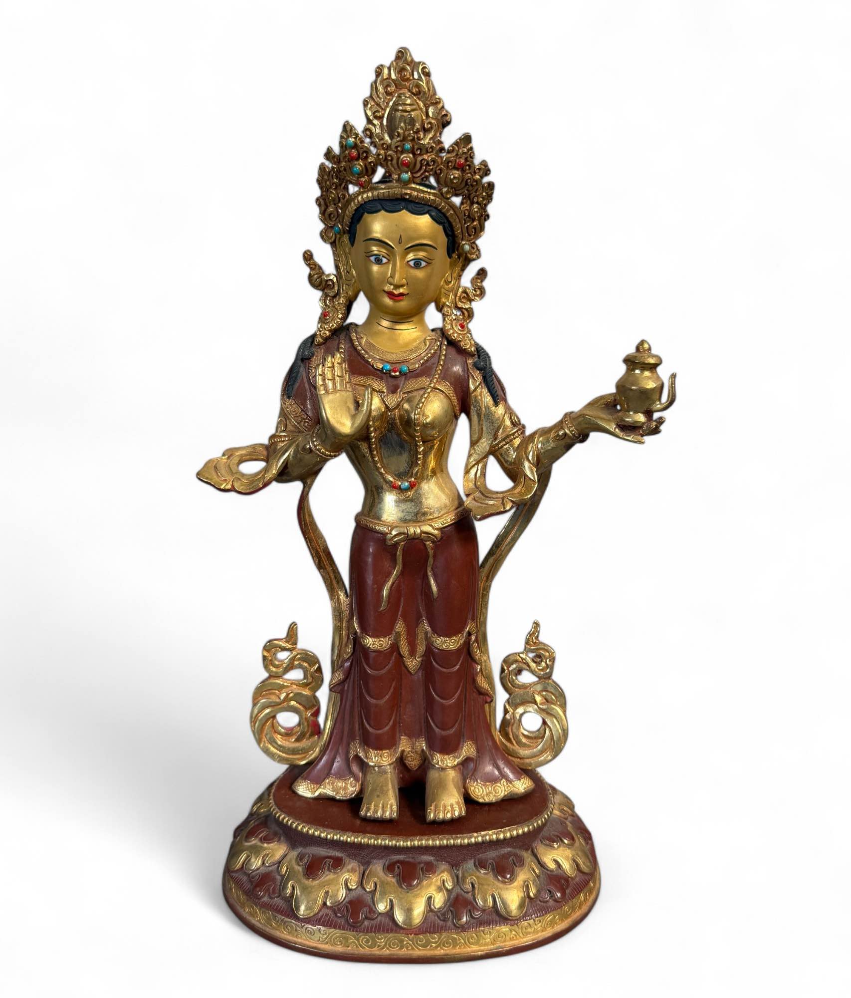 KalashTara Figur Bronze Skulptur aus Nepal - 36 cm groß