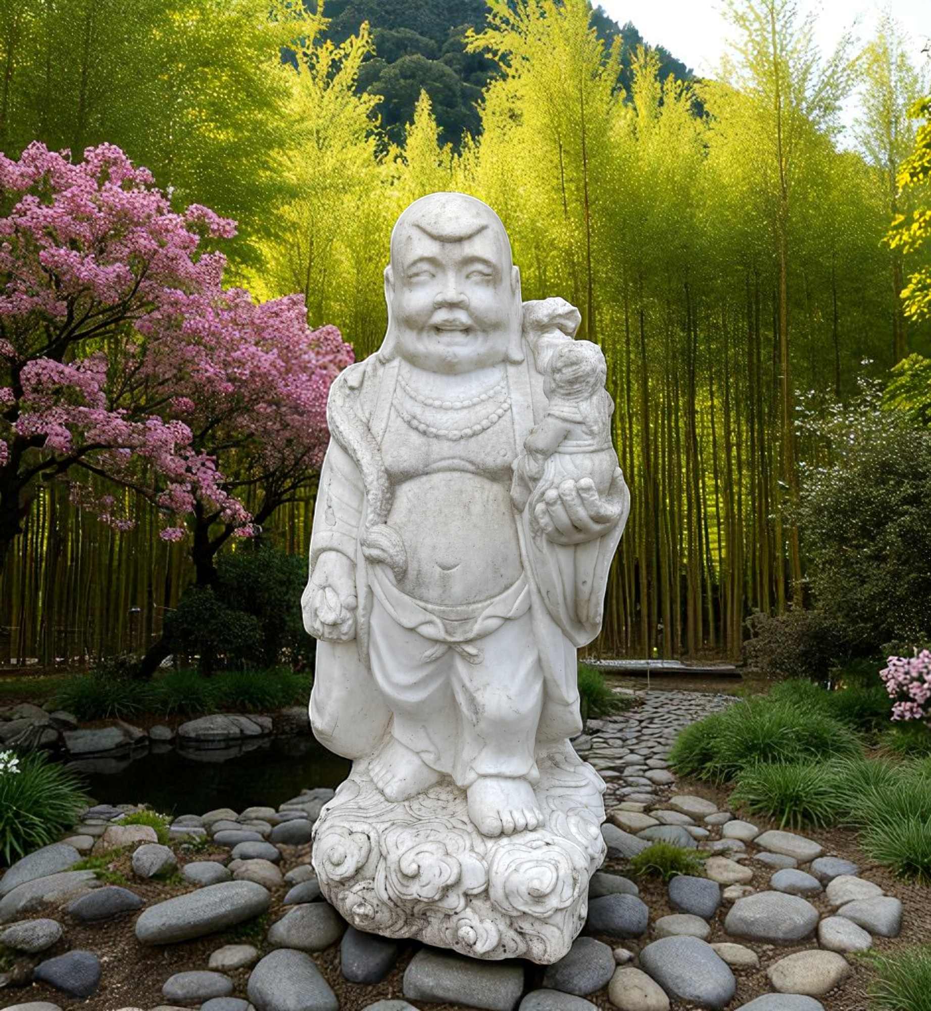 Hotai, dicker lachender Buddha aus Naturstein