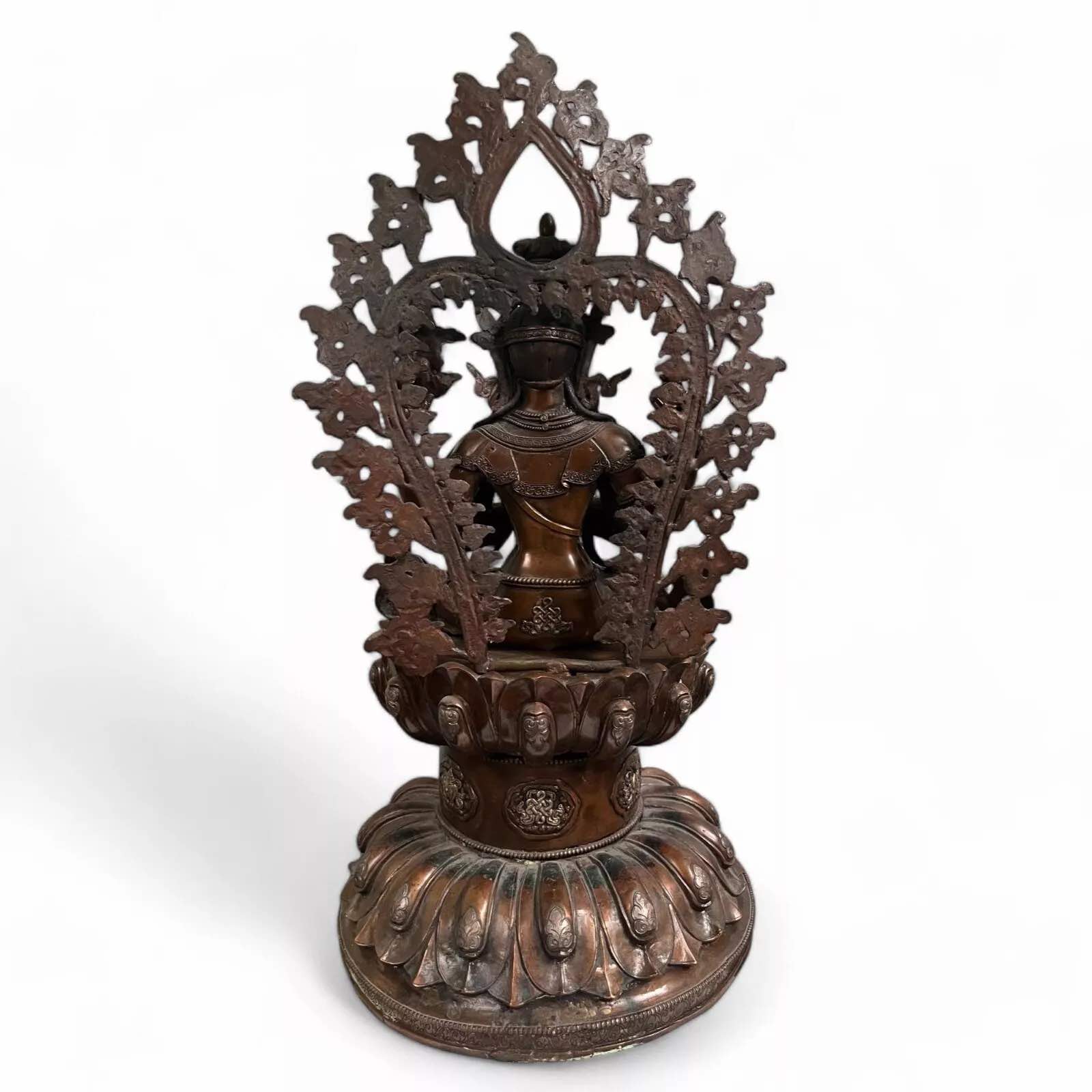 Chenrezig Avalokiteshvara Kupfer-Bronze Skulptur 69 cm groß