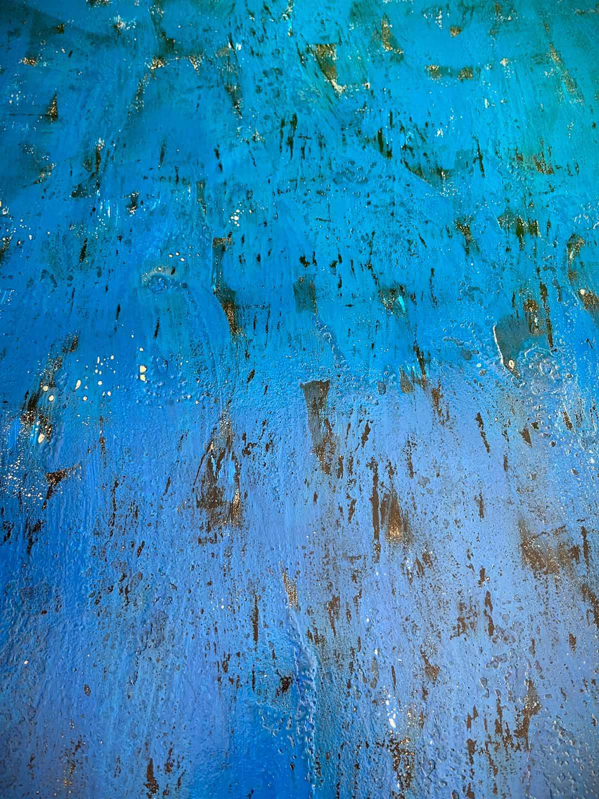 Chinesischer Teetisch Blau Couchtisch Shabby Chic