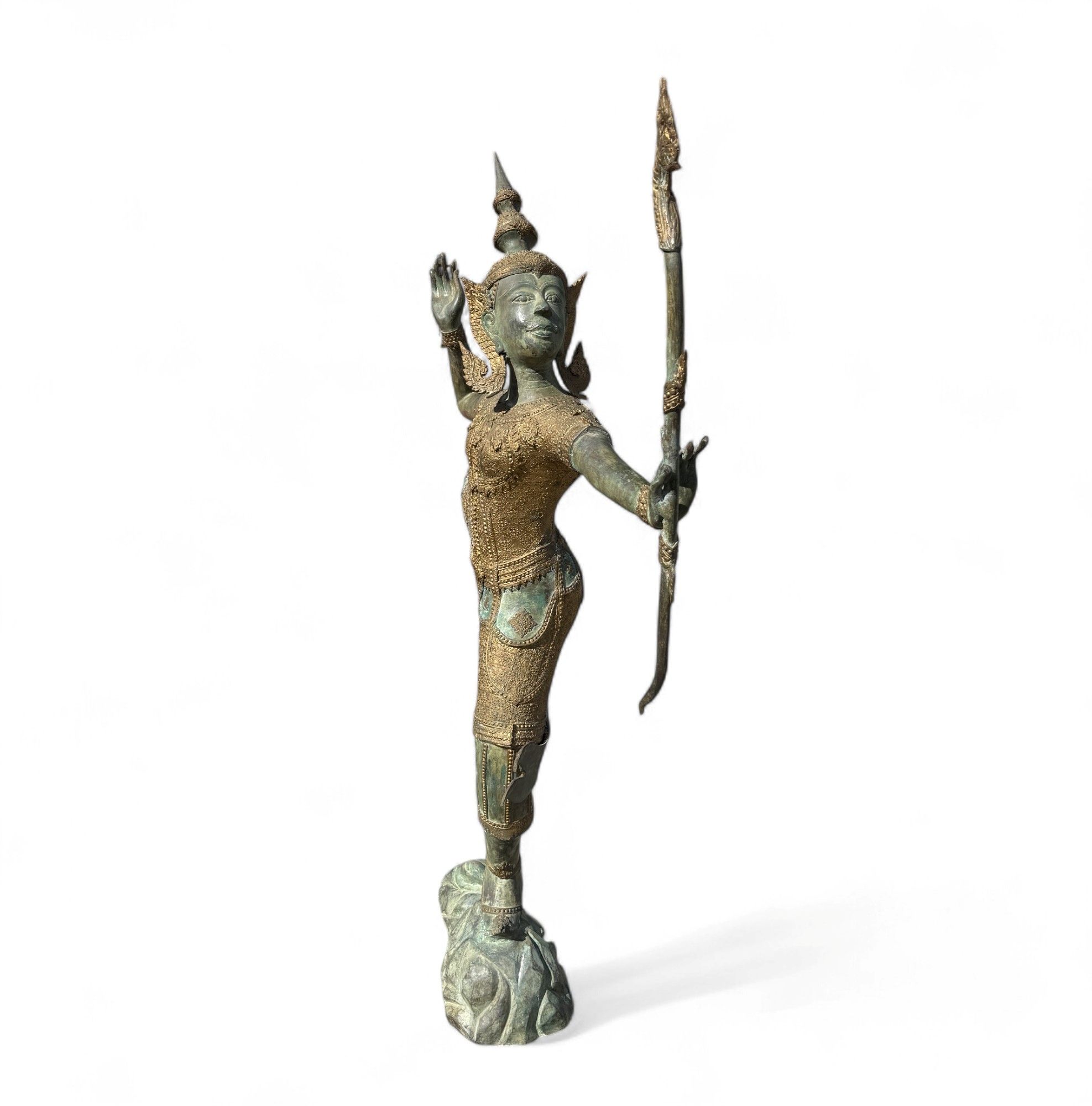 Thailändische Rama Bronze Statue Avatur Vishnus 166 cm groß