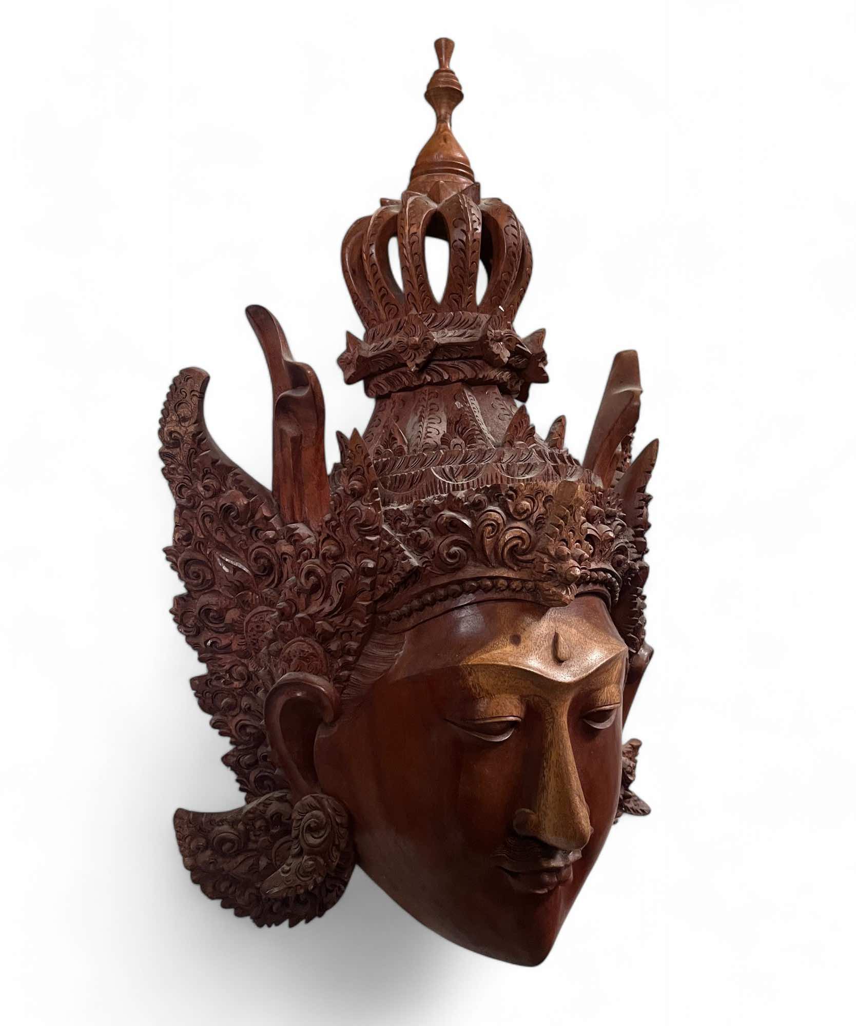 Prinz Rama Maske - Büste - 47 cm Holz Skulptur