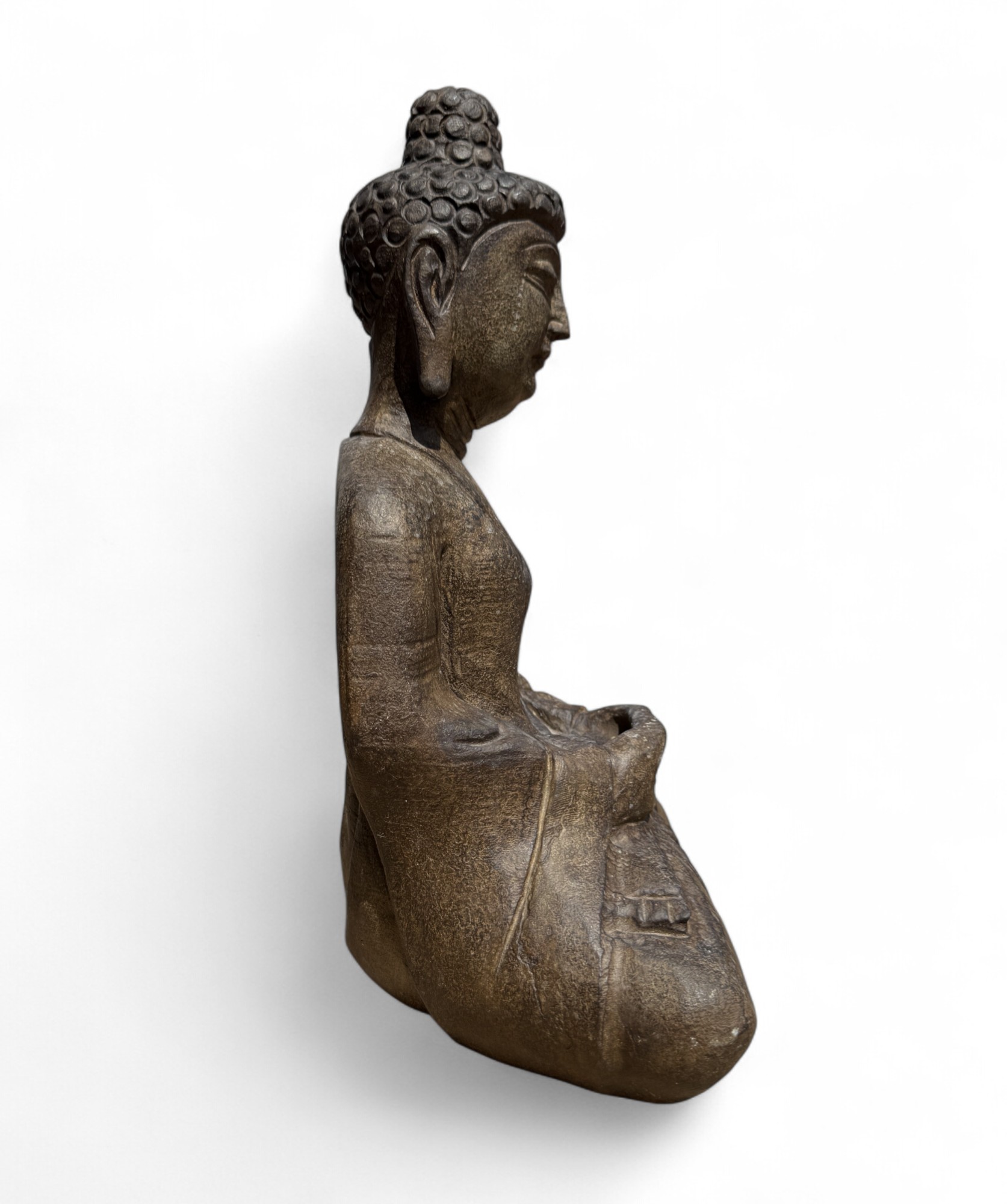 Garten Buddha Statue Naturstein Figur Meditation Geste