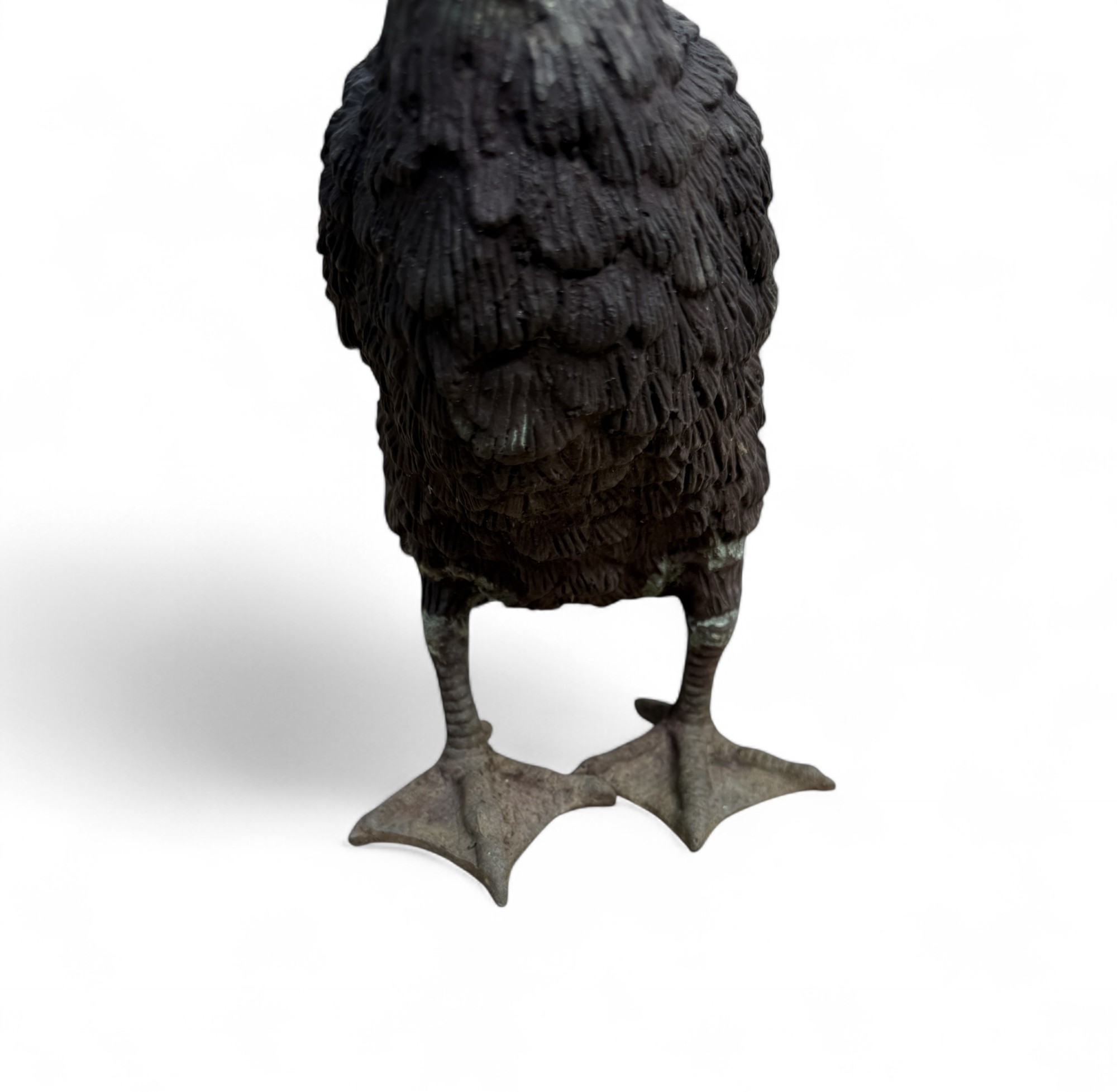 Bronze Gans Figur – Asiatische Garten Skulptur ca. 50 Jahre alt