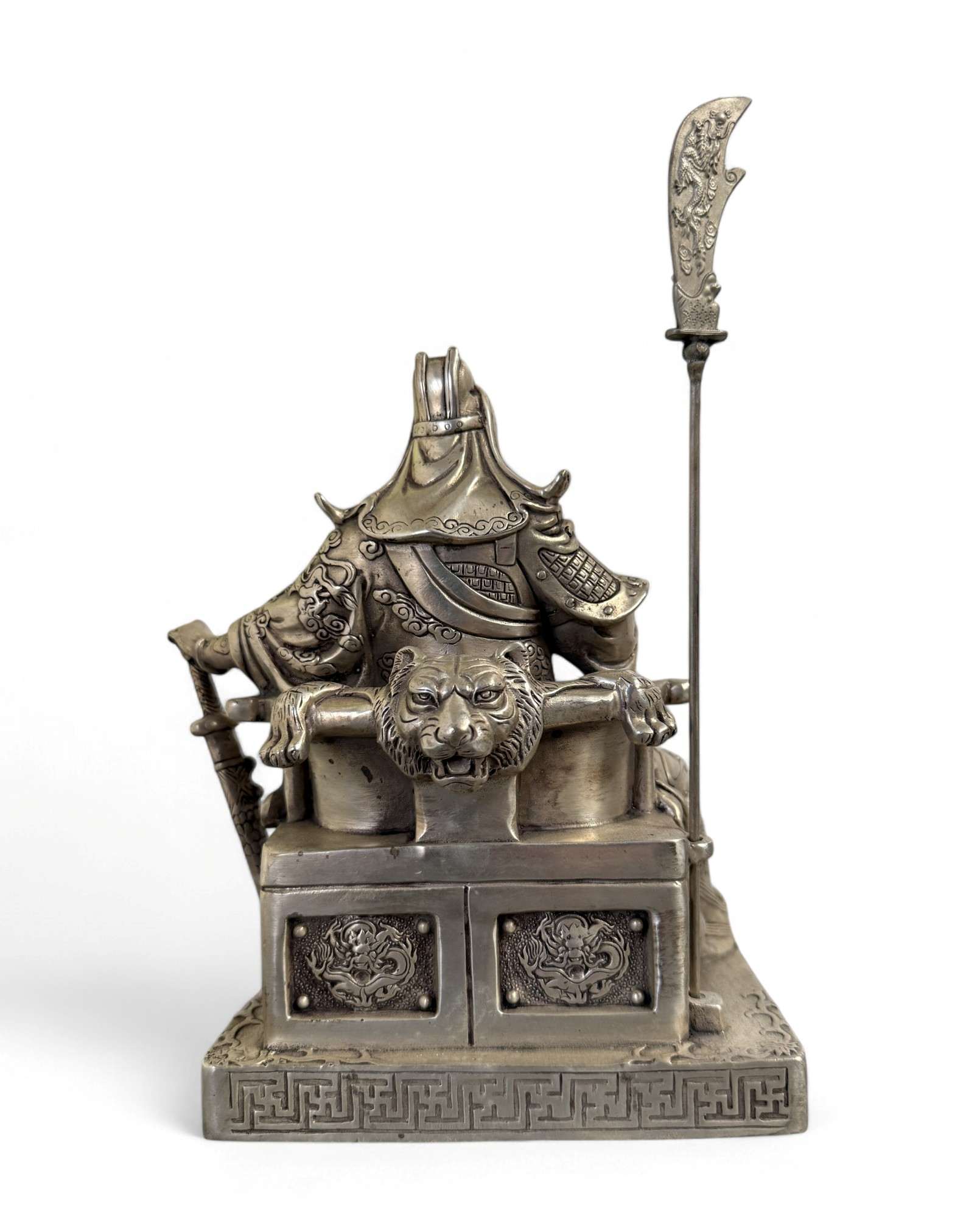 China Krieger General Guan Yu - Kwan Kong Bronze Figur