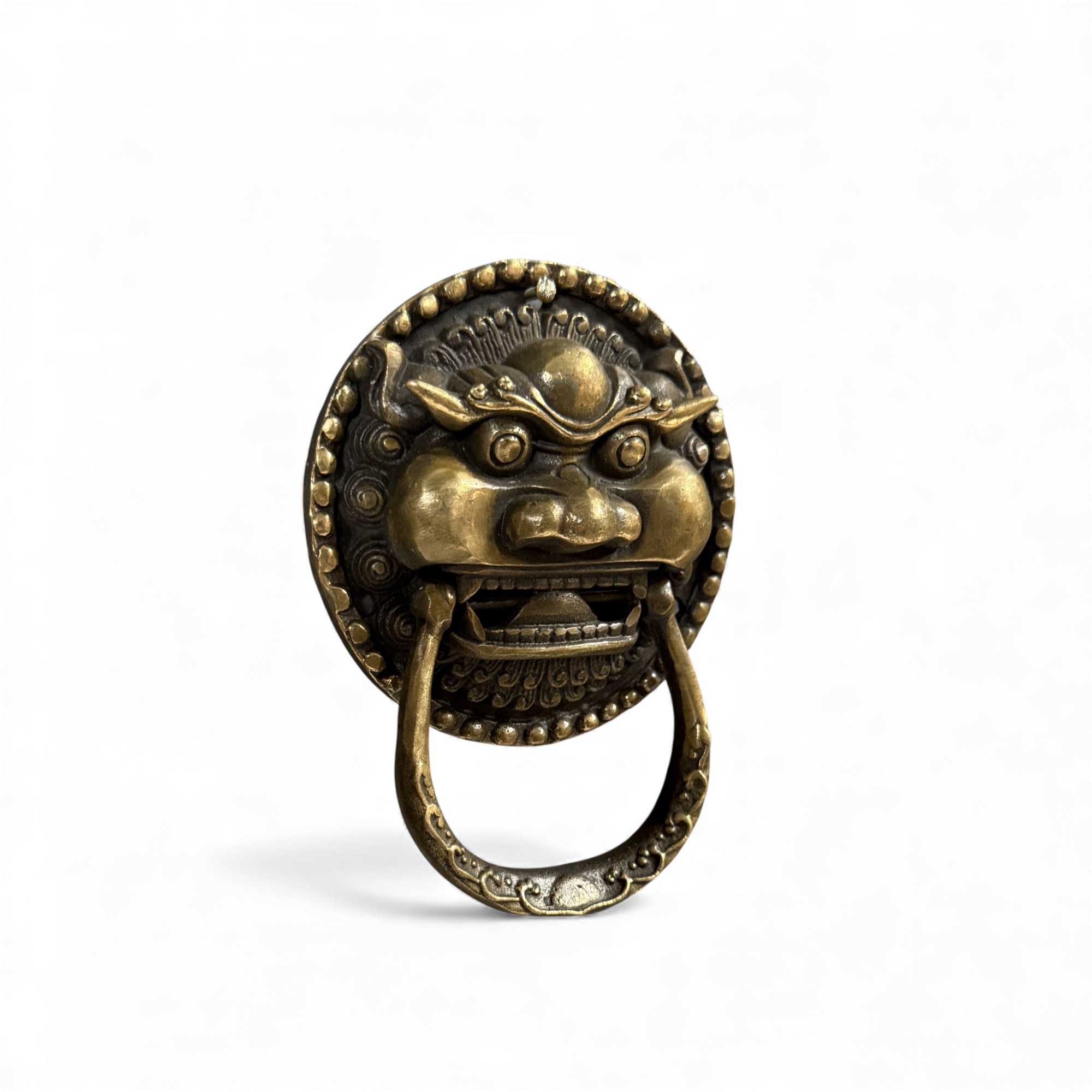 Türklopfer aus Bronze - Tempelwächter Löwe aus China