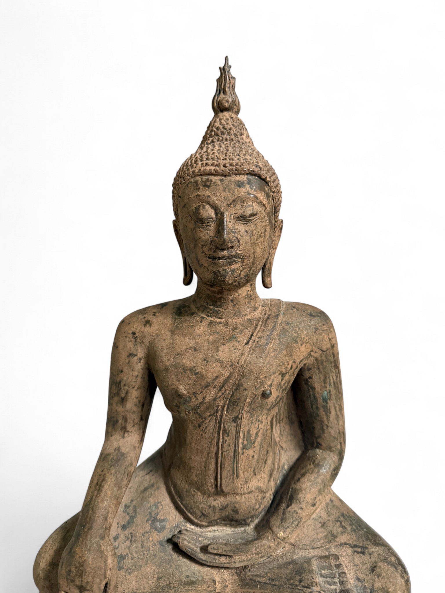 Bronze Buddha Figur 44 cm – Shakyamuni in Bhumisparsha Mudra