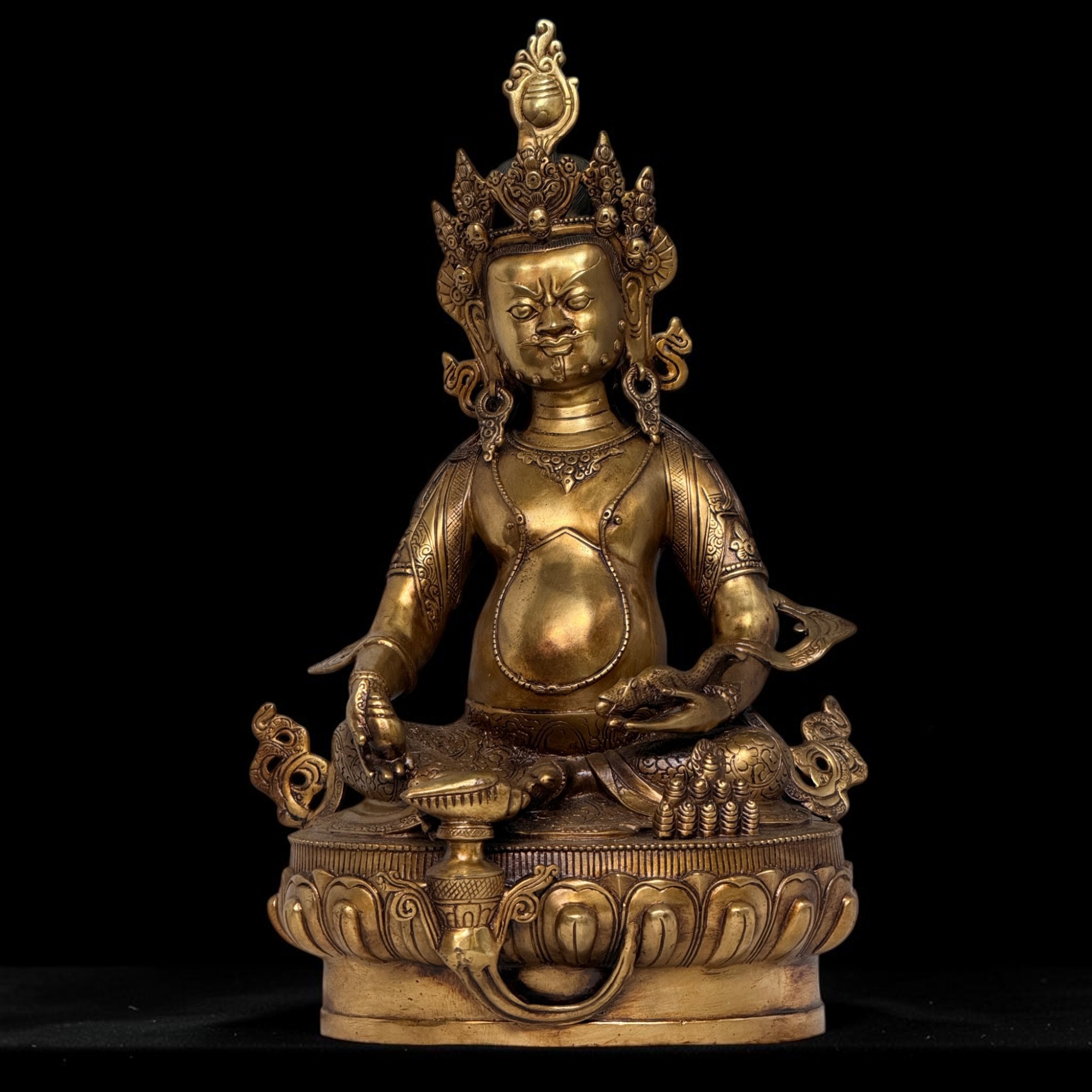 Kubera Bronze Statue - Reichtumsgott - 50 cm