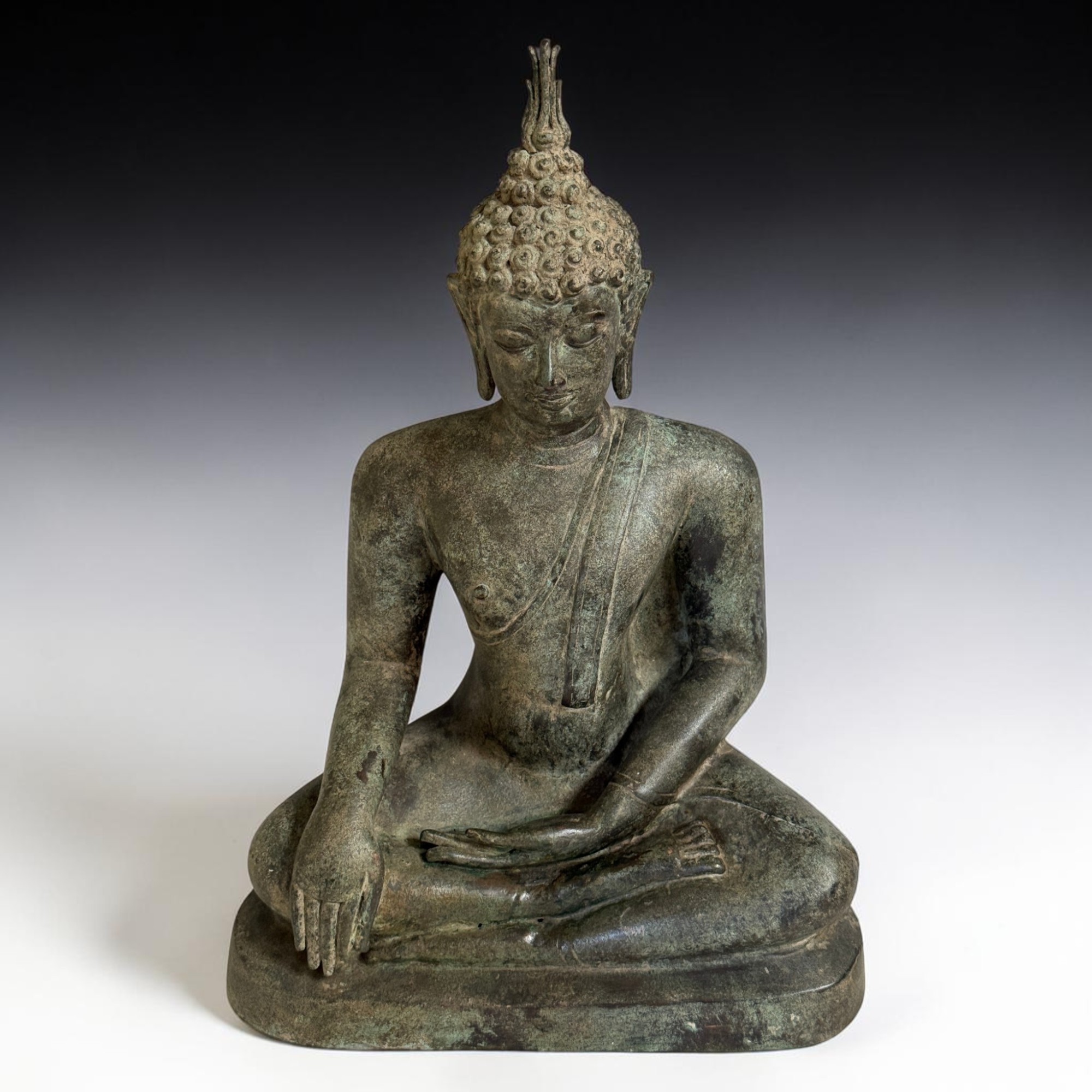 Buddha Thailand Bronze Statue Ayutthaya 35 cm Skulptur Figur