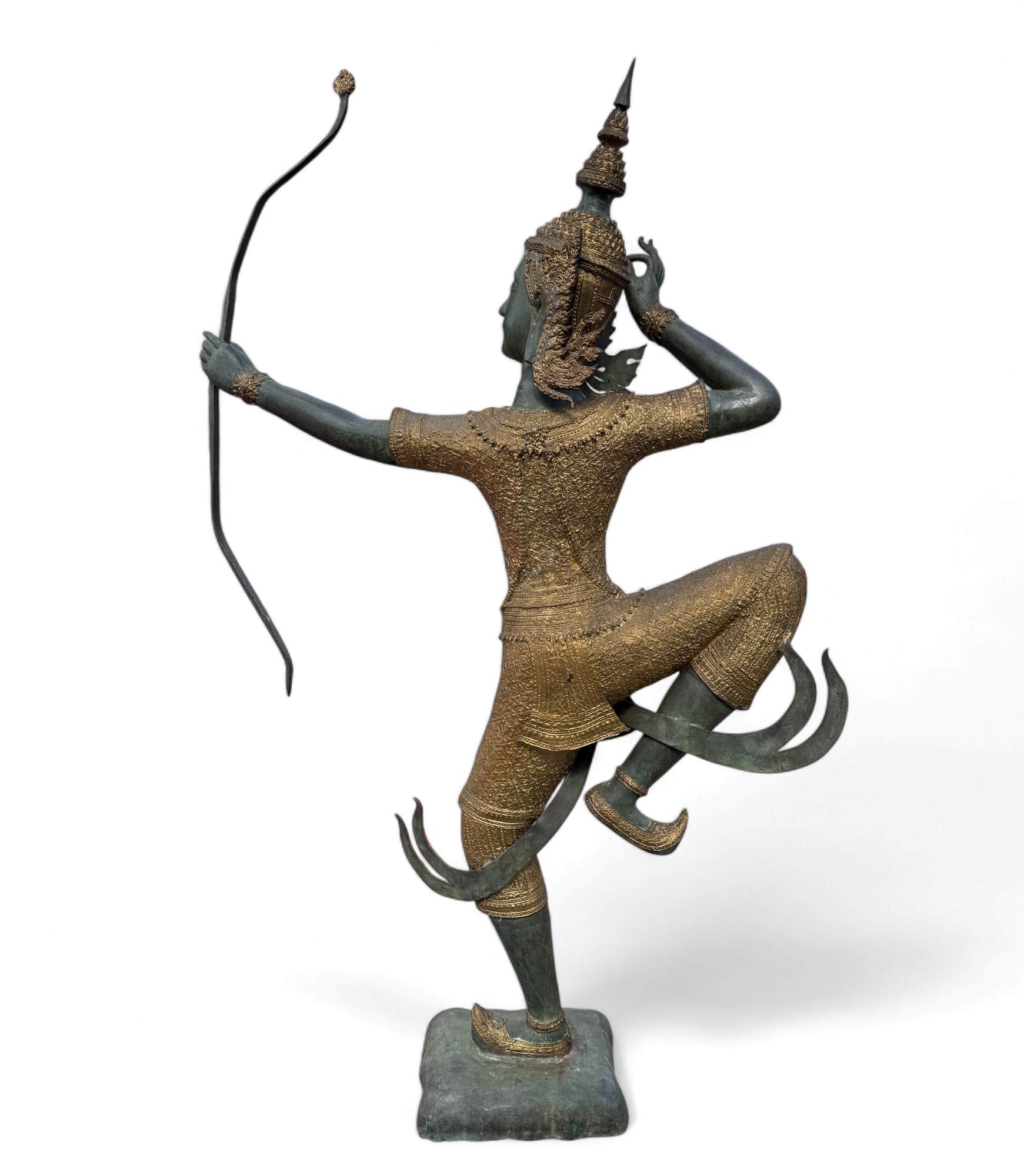 Thailändische Rama Bronze Statue Avatur Vishnus 170 cm groß