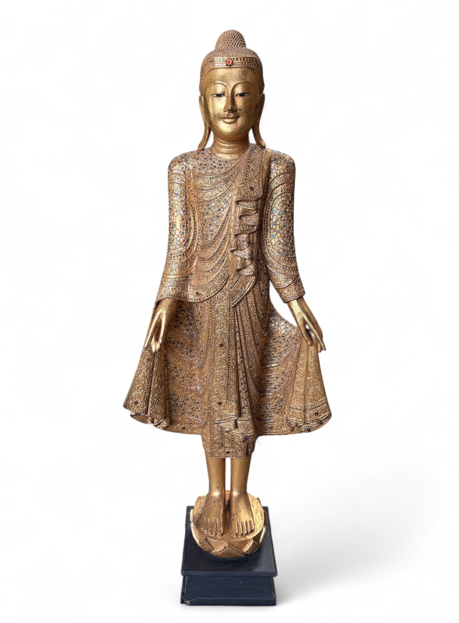 Holz Buddha Figur (166cm) Thailand Statue