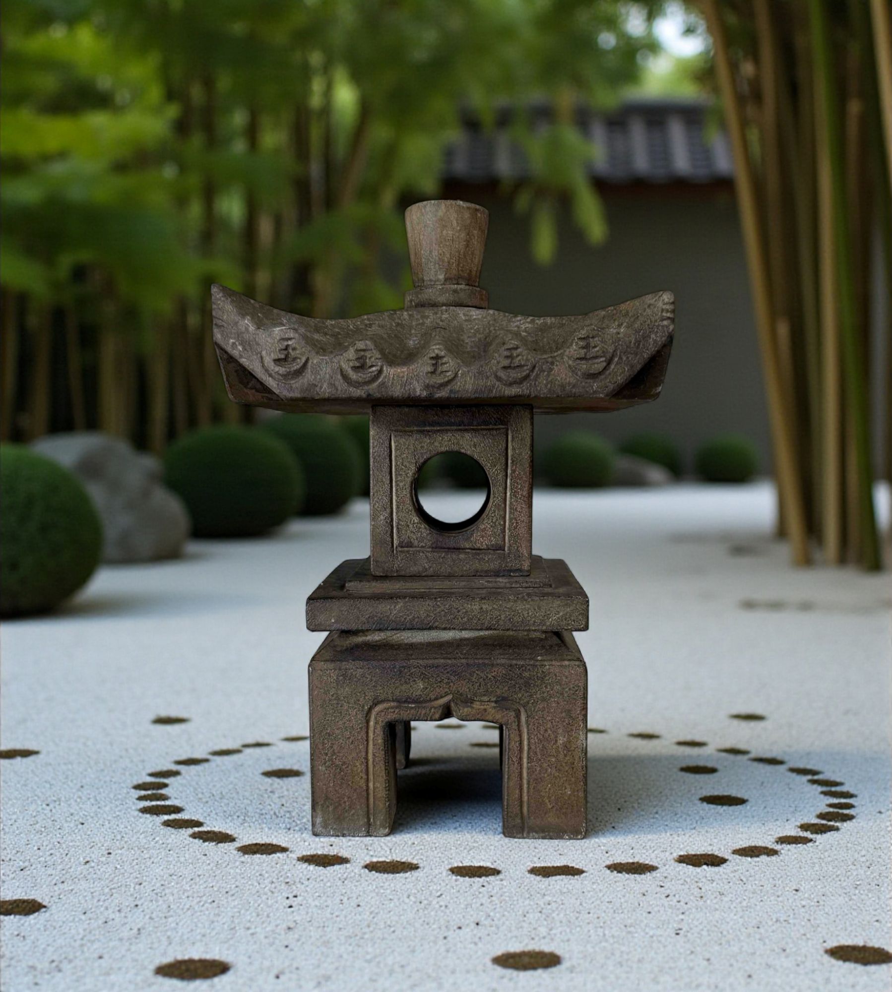 Asiatisches Geisterhaus Steinlaterne Garten Pagode