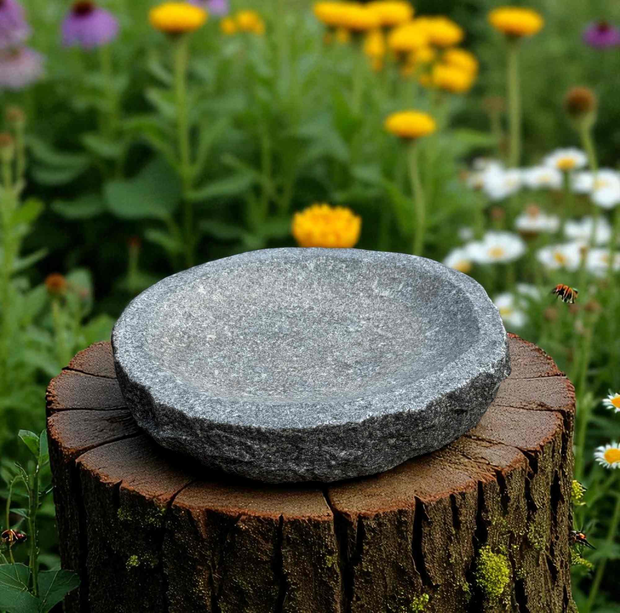 Granitstein Insekten Tränke – Bienen-Bar für den Garten