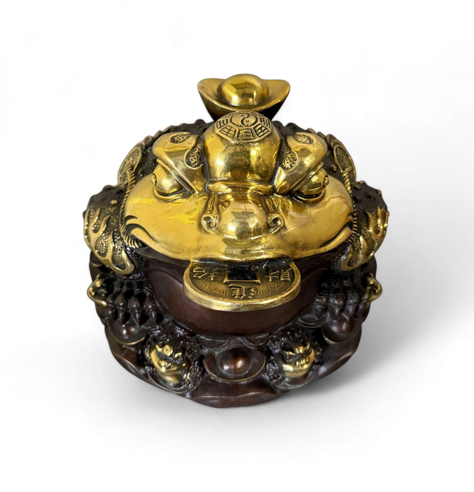 Geldkröte aus Bronze – Traditioneller Feng Shui Frosch