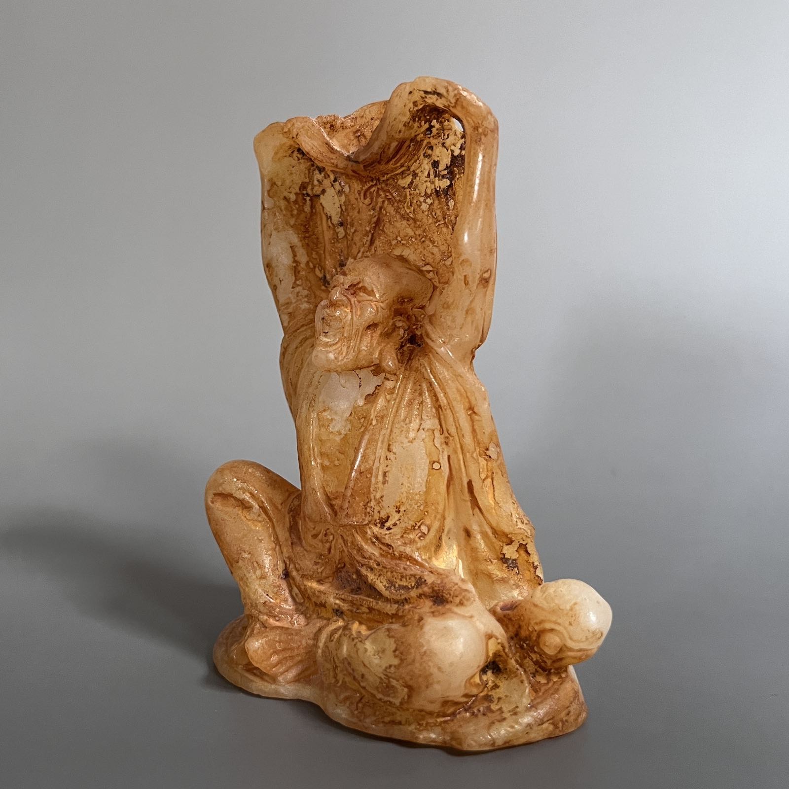 Arhat Figur China Jade Buddhismus Luohan - 9,5cm Arhat Figur China Jade Buddhismus Luohan - 9,5cm