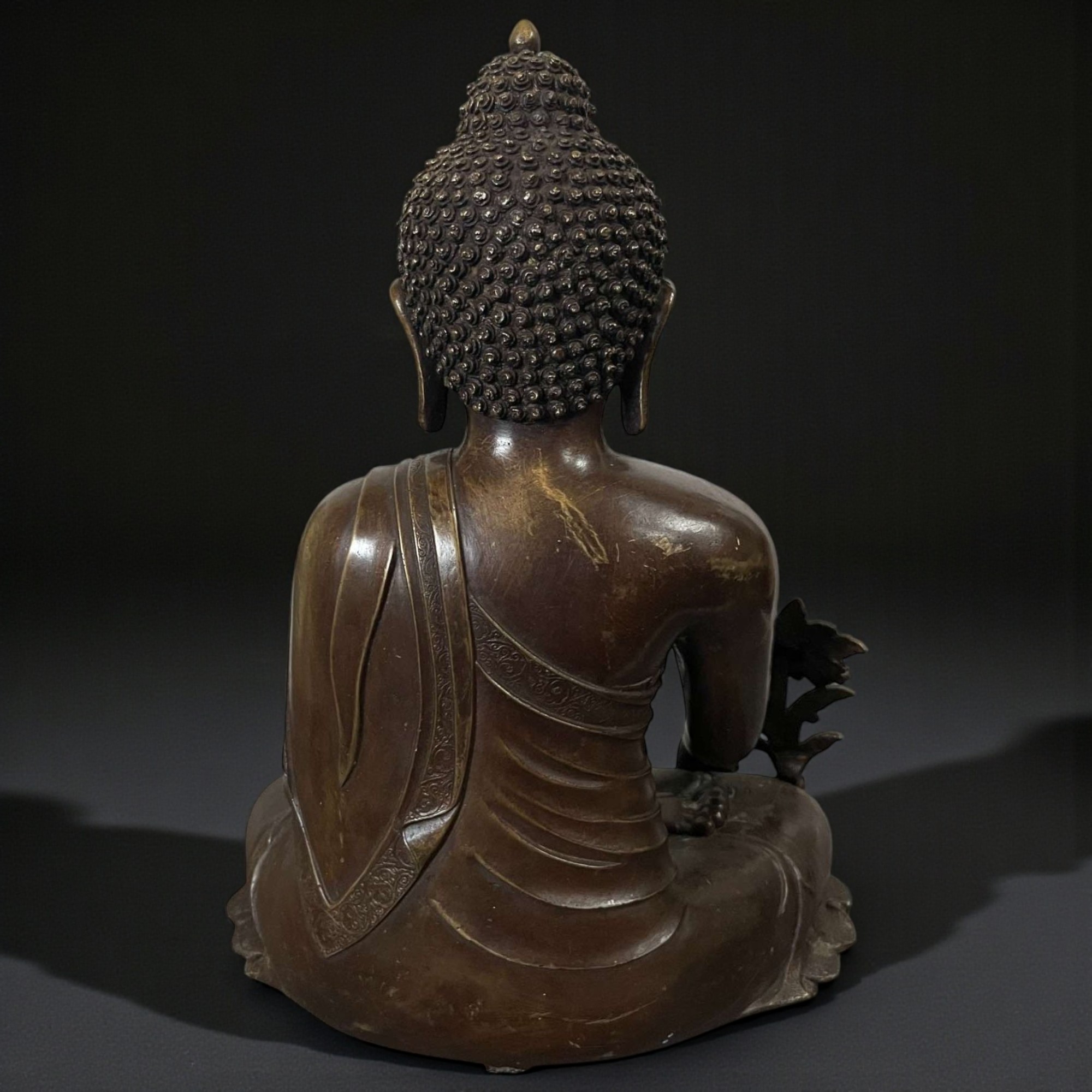 Medizin Buddha Figur Bronze Nepal Skulptur 36 cm groß