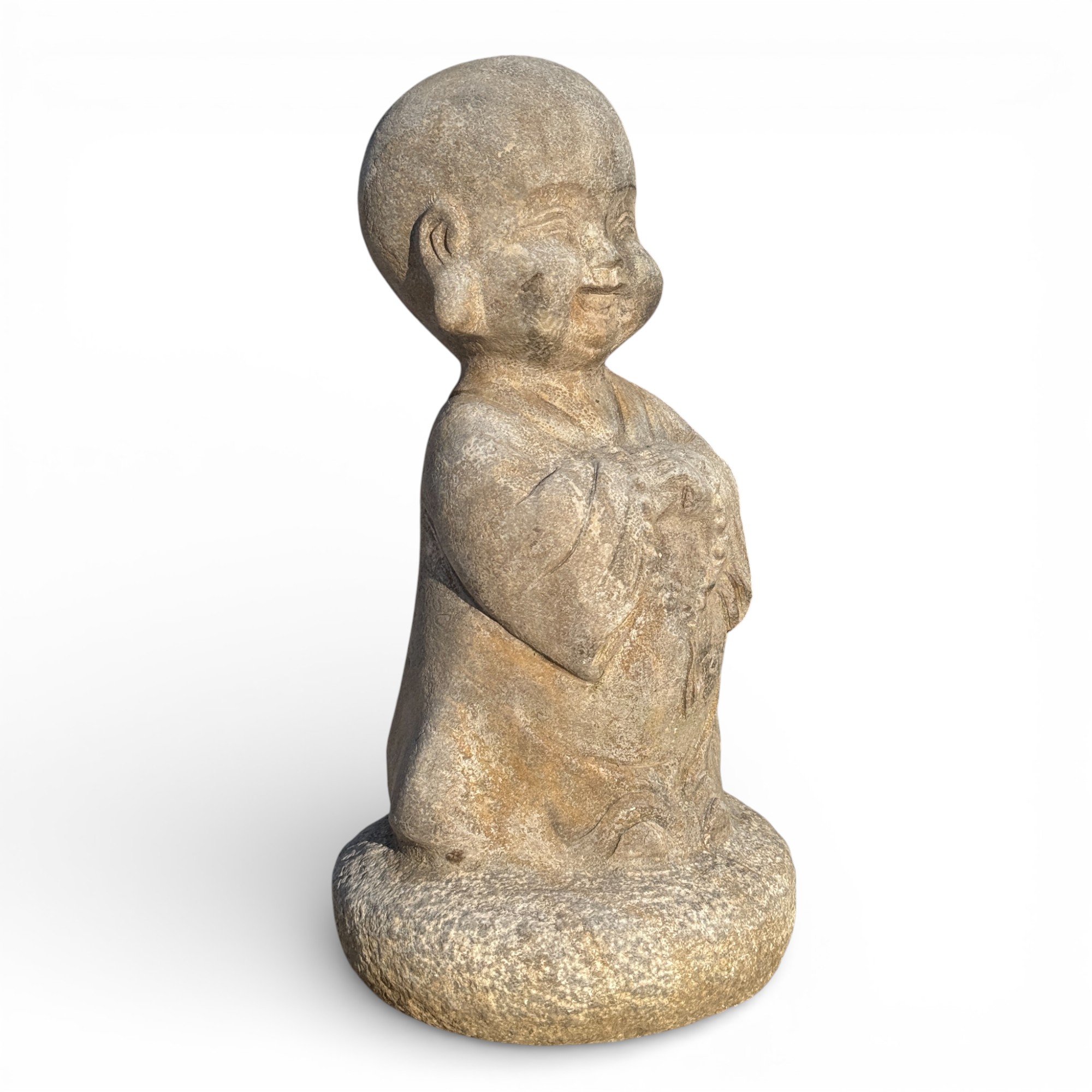 Zen Mönch Garten Skulptur aus Naturstein