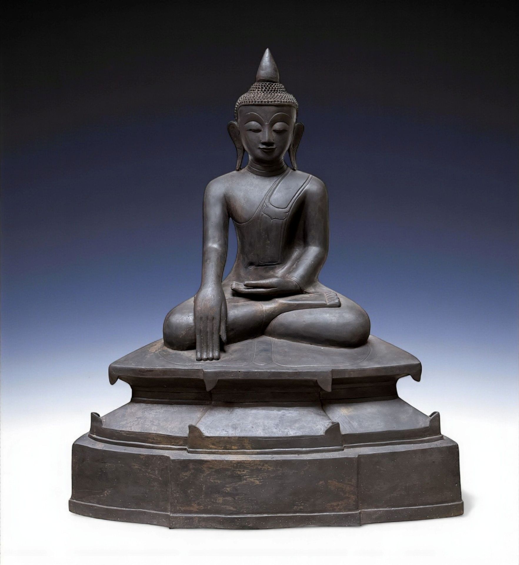 Shan Buddha Bronze Skulptur Burma Statue Shan Buddha Bronze Skulptur Burma Statue