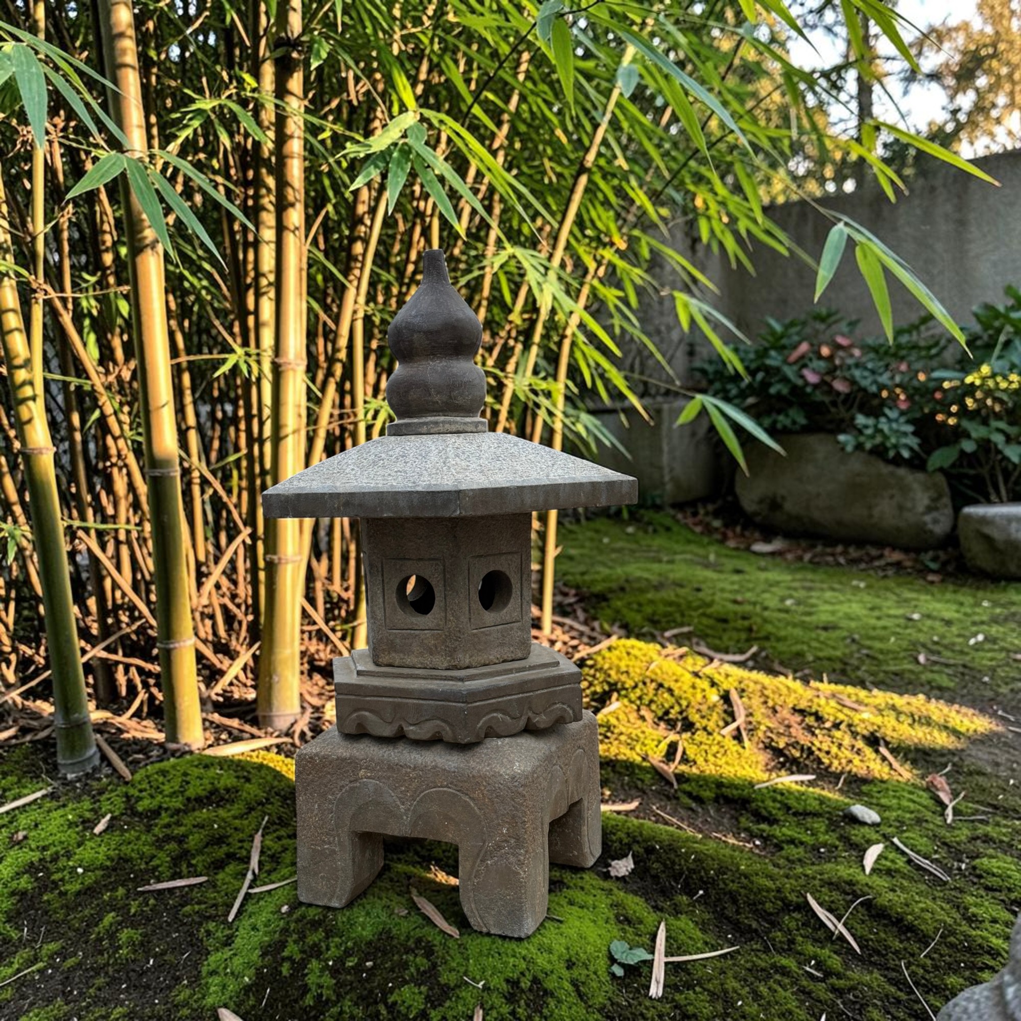 Traditionelle Steinlaterne China - Geisterhaus aus Naturstein