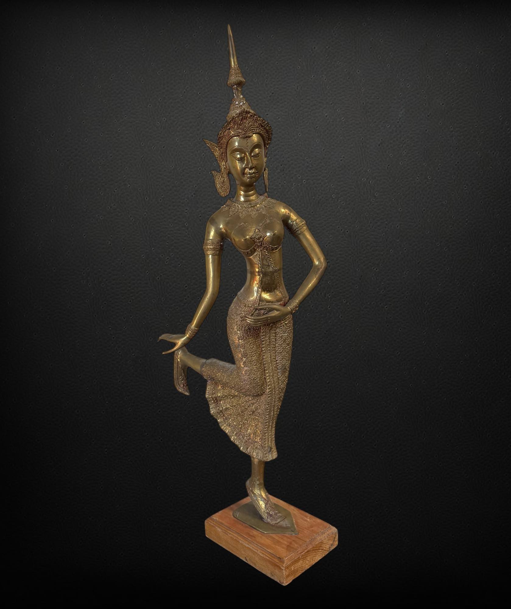 Tempelwächter Figur Bronze Skulptur Thailand 75 cm