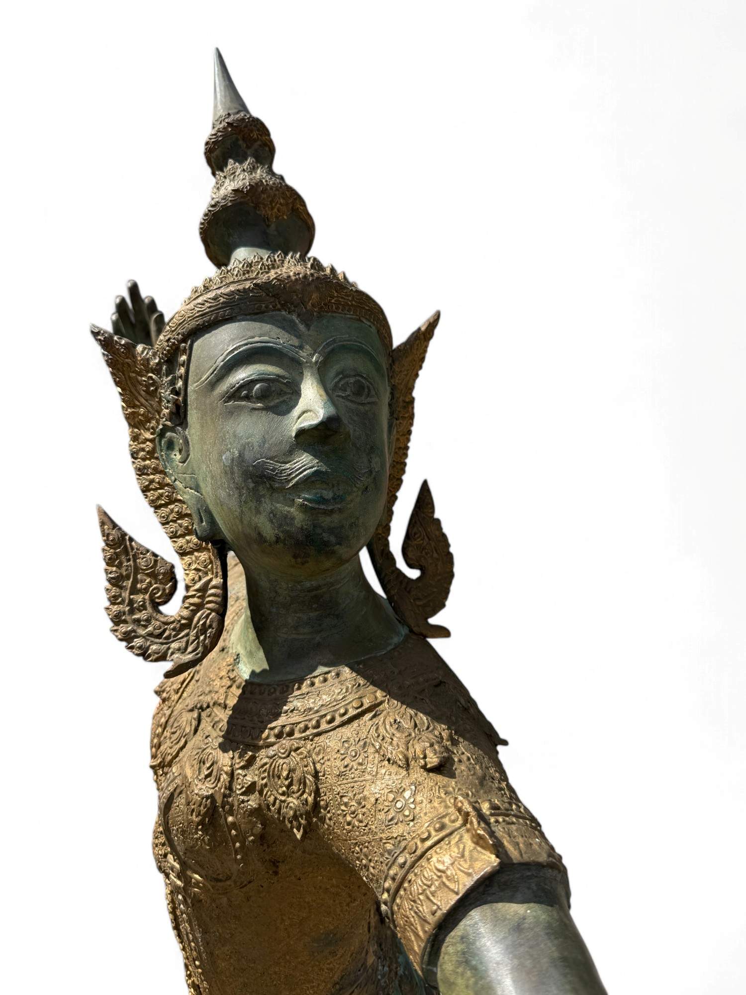 Thailändische Rama Bronze Statue Avatur Vishnus 166 cm groß