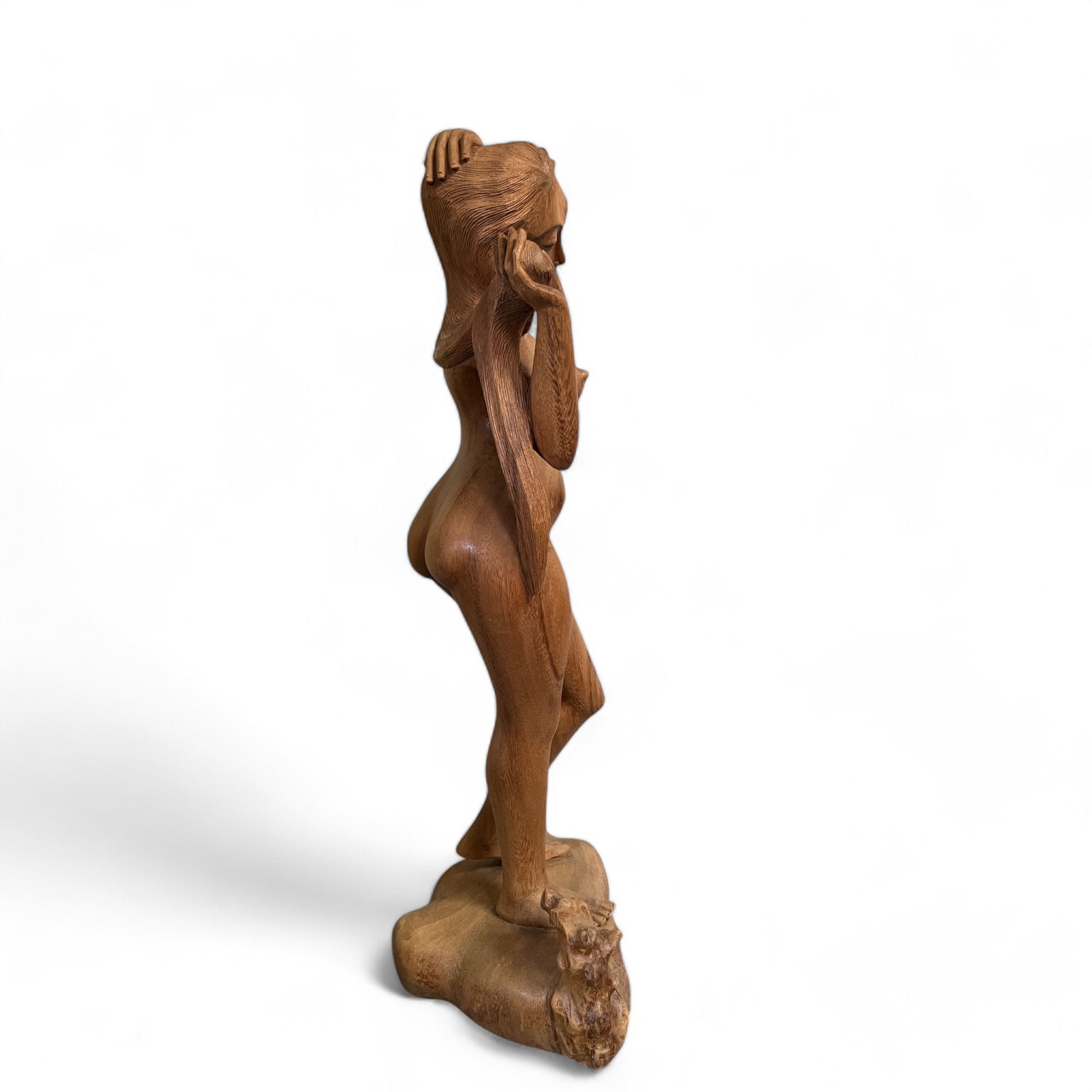 Asiatische Aktfigur Holz Skulptur Thailand
