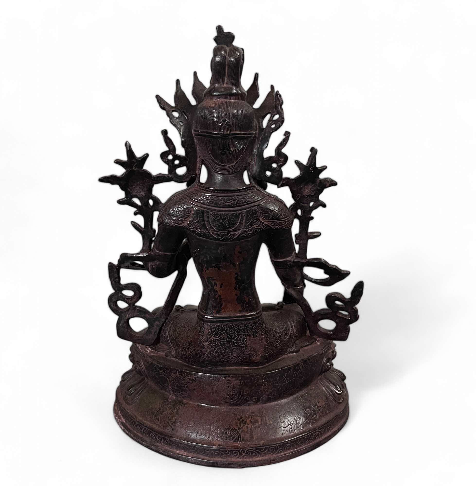 Weiße Tara Buddha Figur Bronze - Bodhisattva