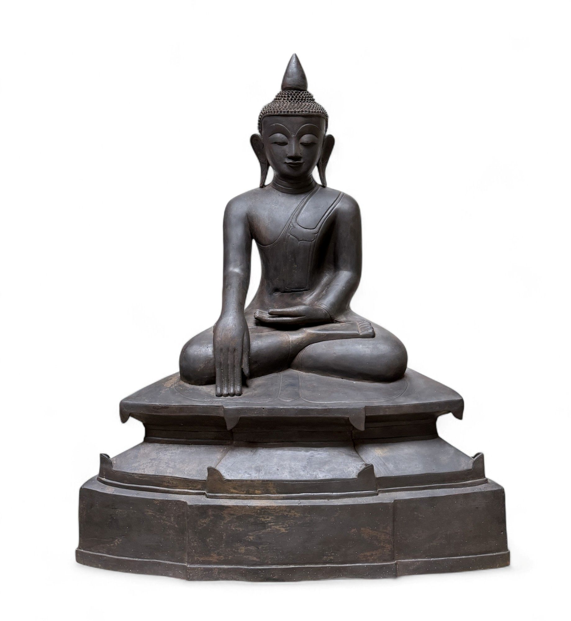 Shan Buddha Bronze Skulptur Burma Statue