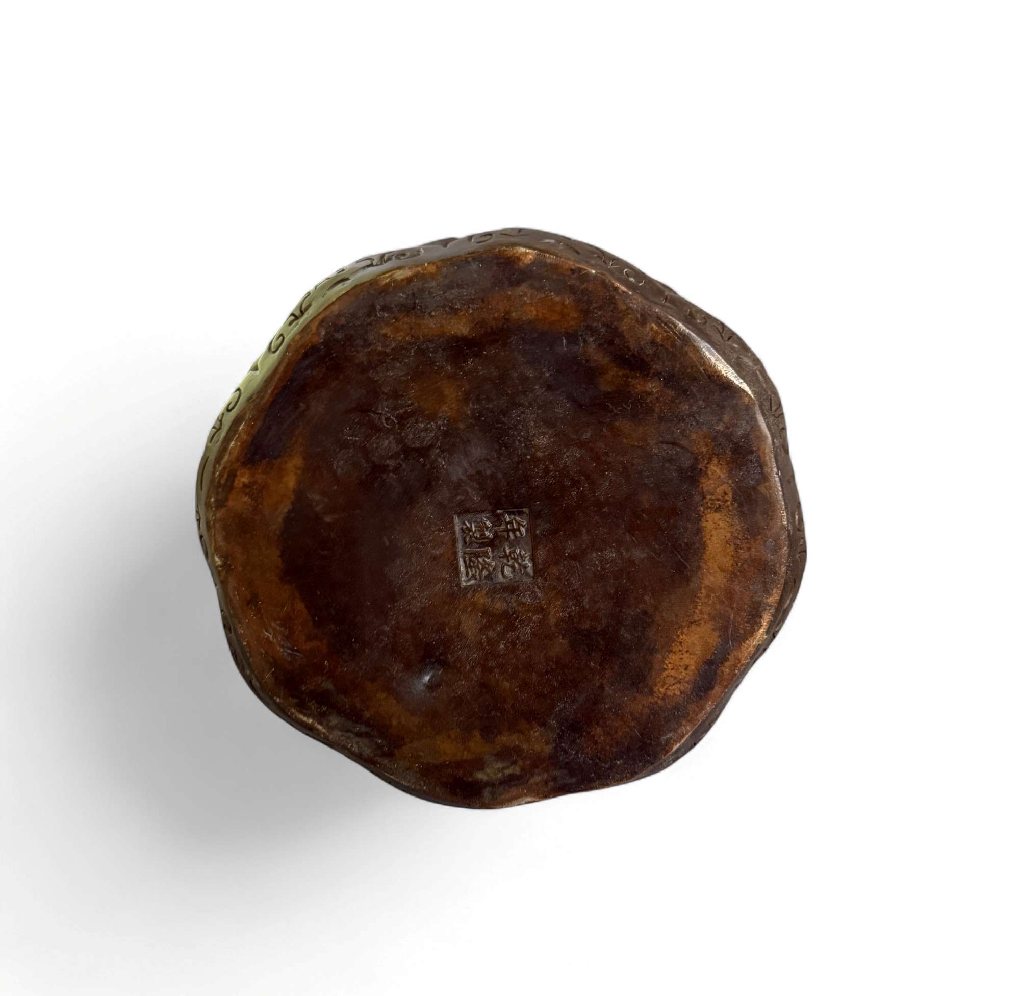 Geldfrosch Geldkröte Bronze Cloisonne chinesische Skulptur
