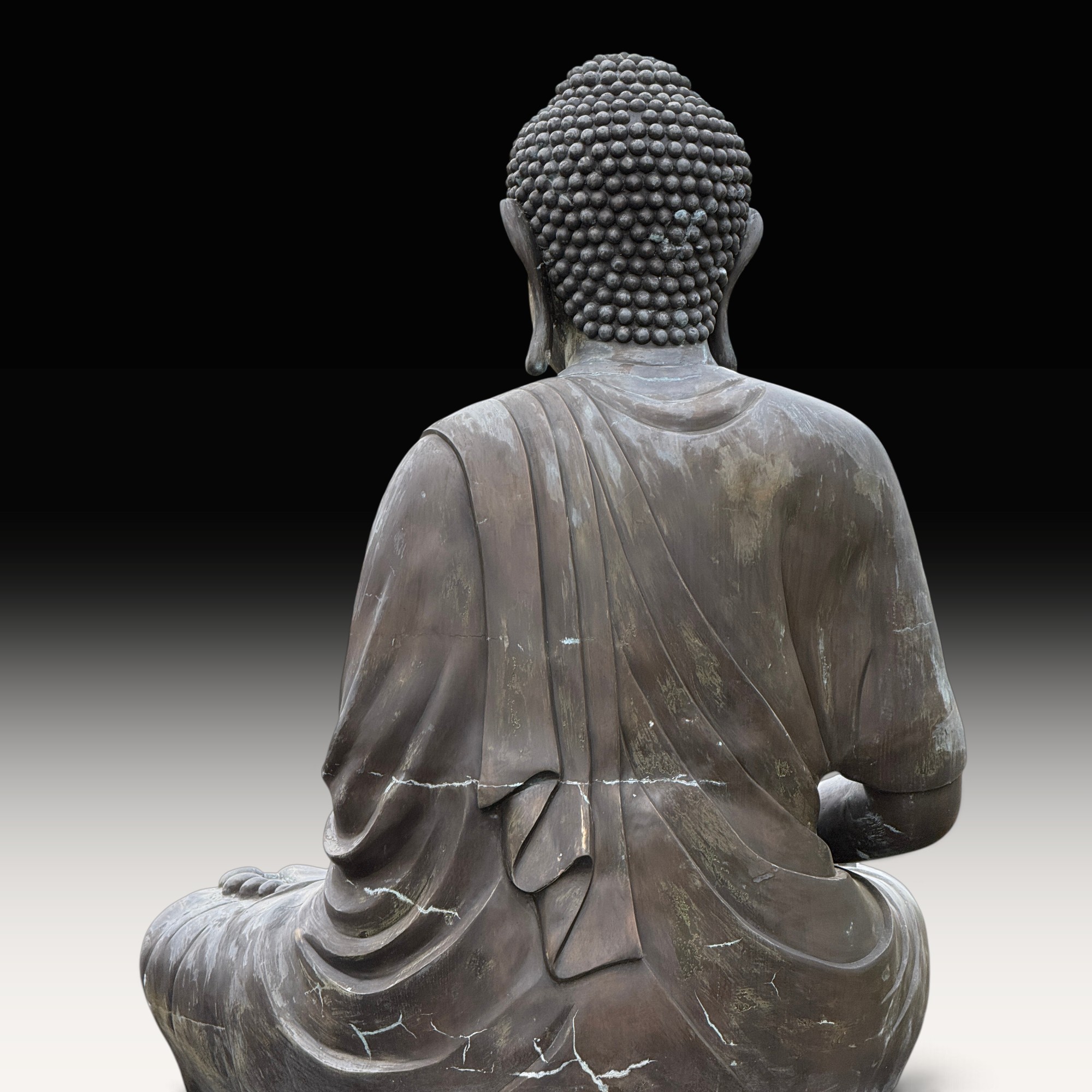 Großer Daibutsu Bronze Buddha Statue - 220 cm