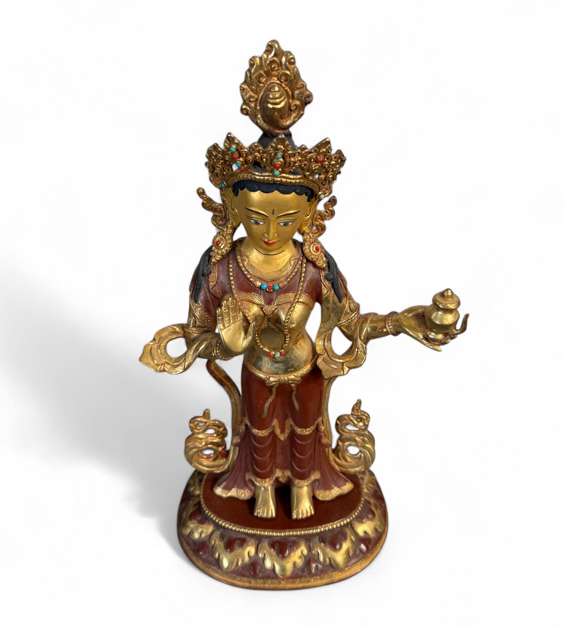 KalashTara Figur Bronze Skulptur aus Nepal - 36 cm groß